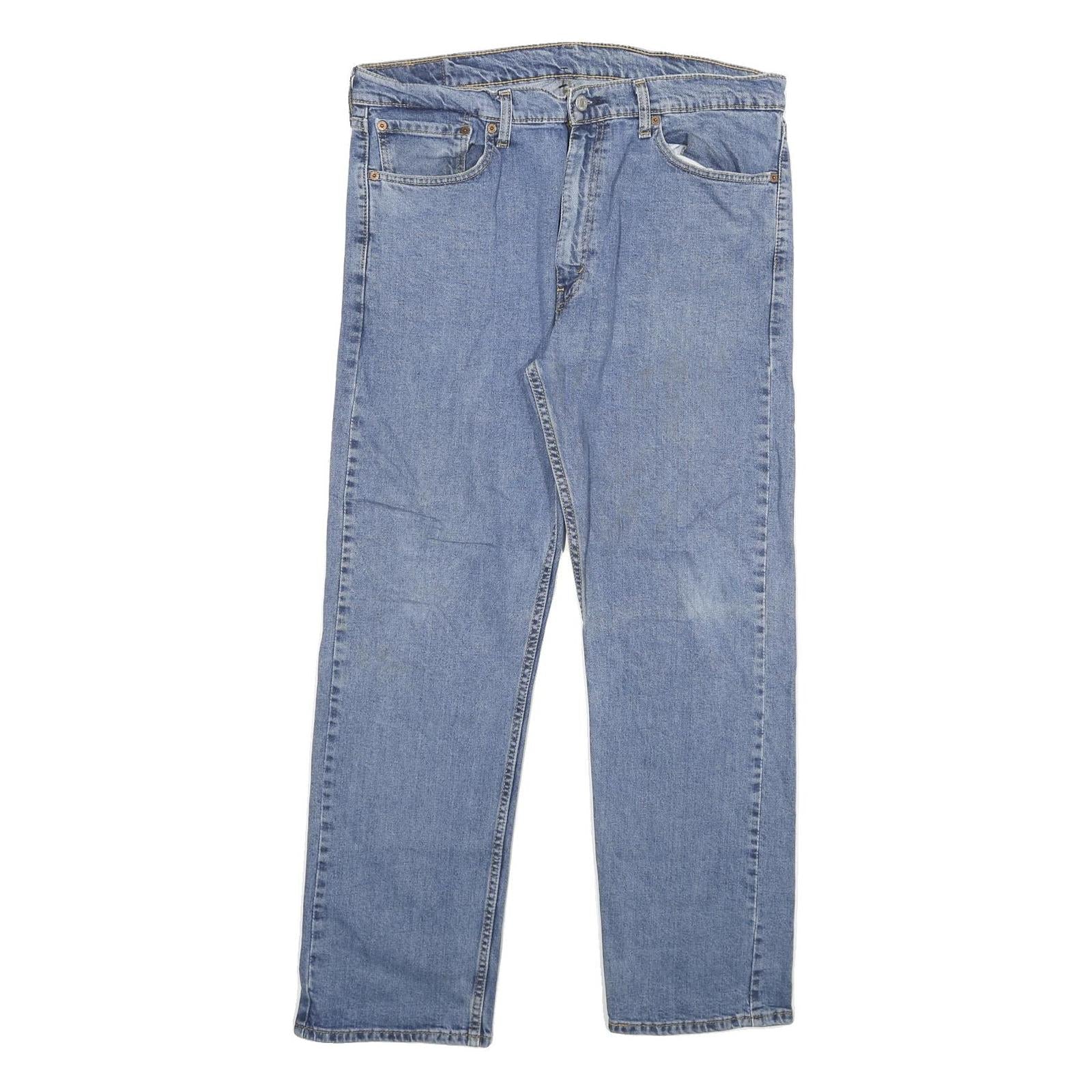 LEVI'S 505 Mens Jeans Blue Relaxed Straight Denim Medium W38 L30 Classic Casual Refurbished - N/A refurbished available on Cerqular