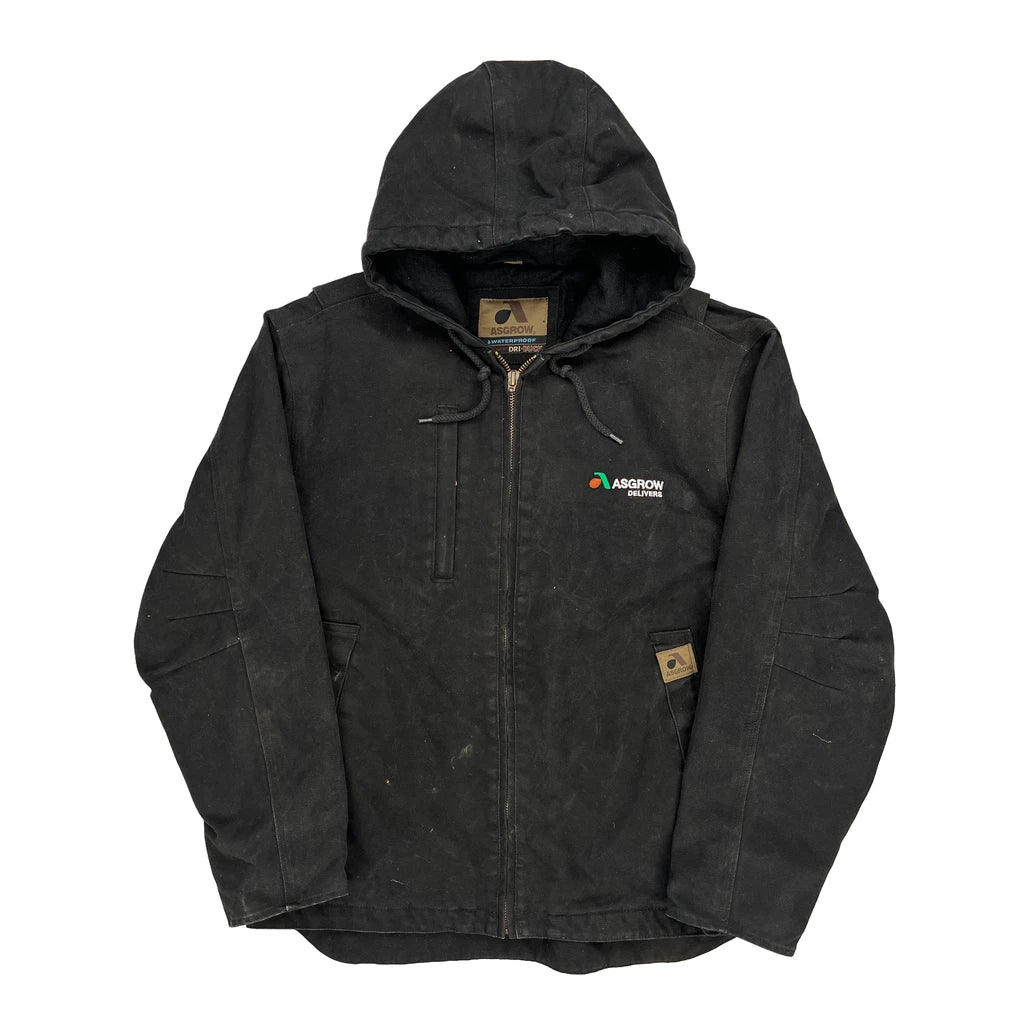Buy Asgrow Jacket - Medium Black Cotton Blend Refurbished - $87.09 Asgrow Jacket - Medium Black Cotton Blend Refurbished - Thrifted (note: this is a term often used to describe second- refurbished available on Cerqular
