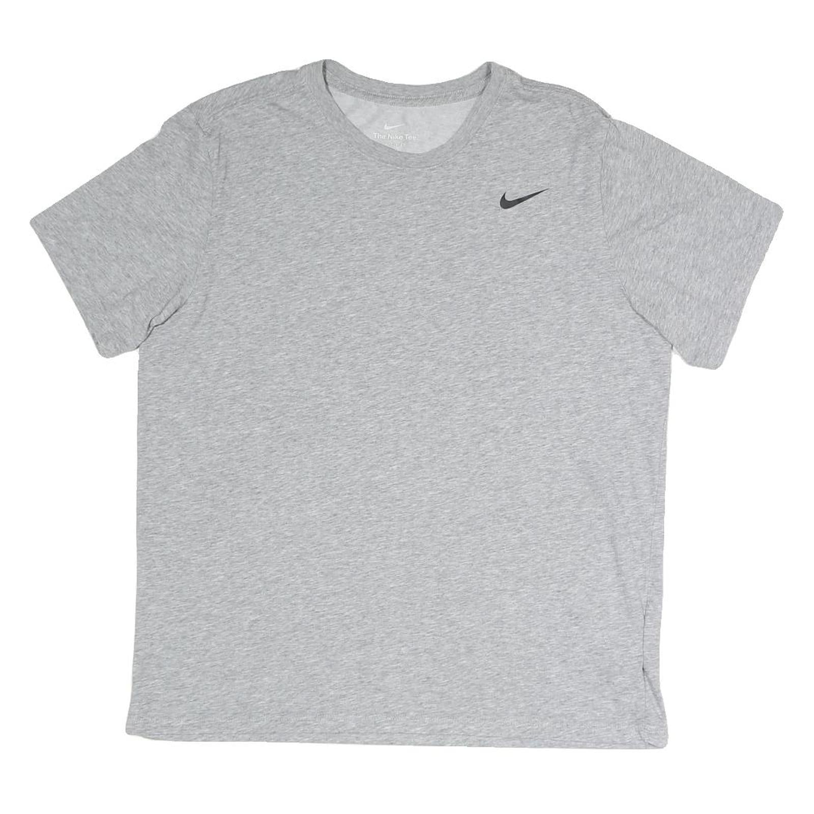 NIKE Mens Grey Crew Neck Short Sleeve T-Shirt M Cotton Blend Sportswear Refurbished - N/A refurbished available on Cerqular