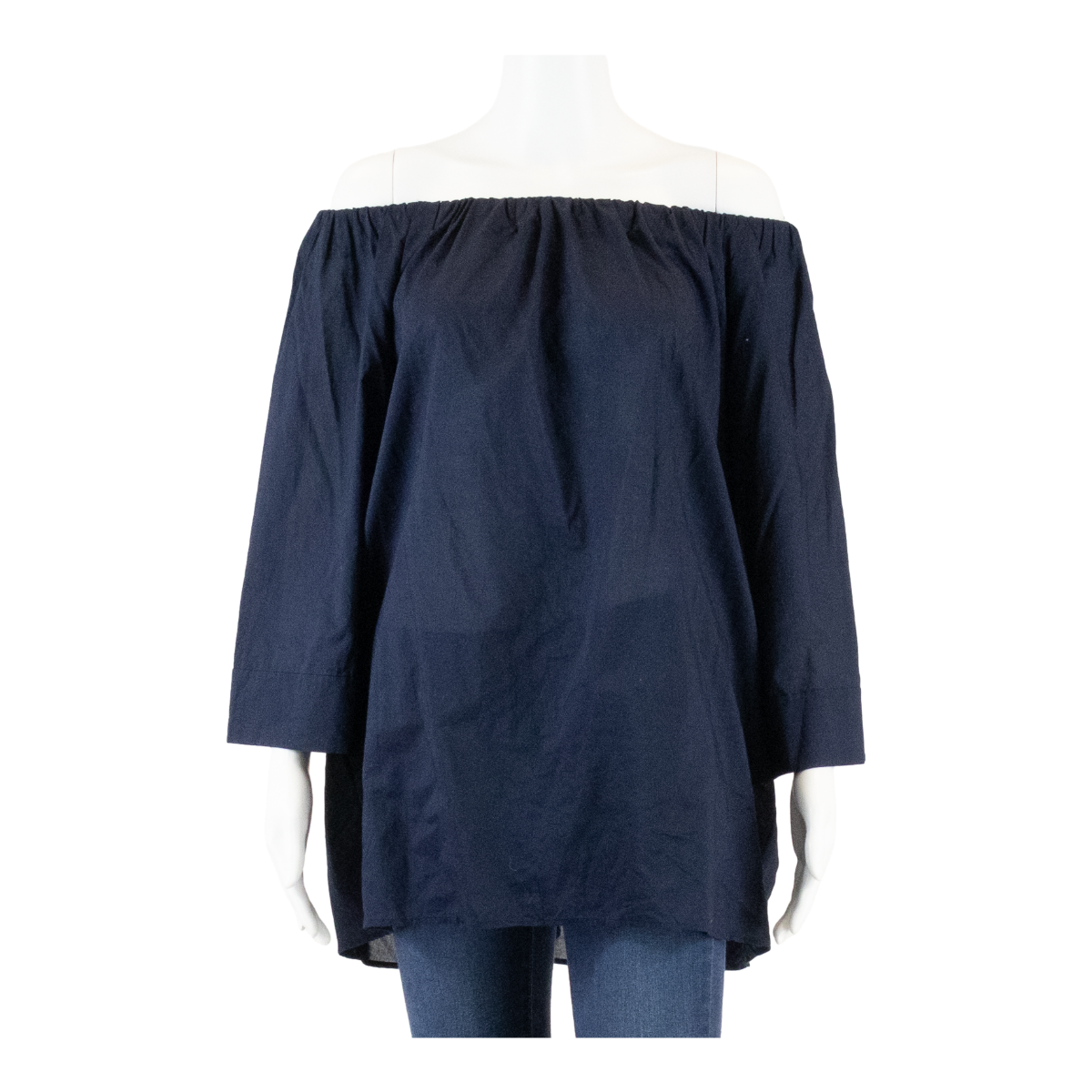 COS Womens Bardot Blouse Blue 3/4 Sleeve XS Refurbished - N/A refurbished available on Cerqular