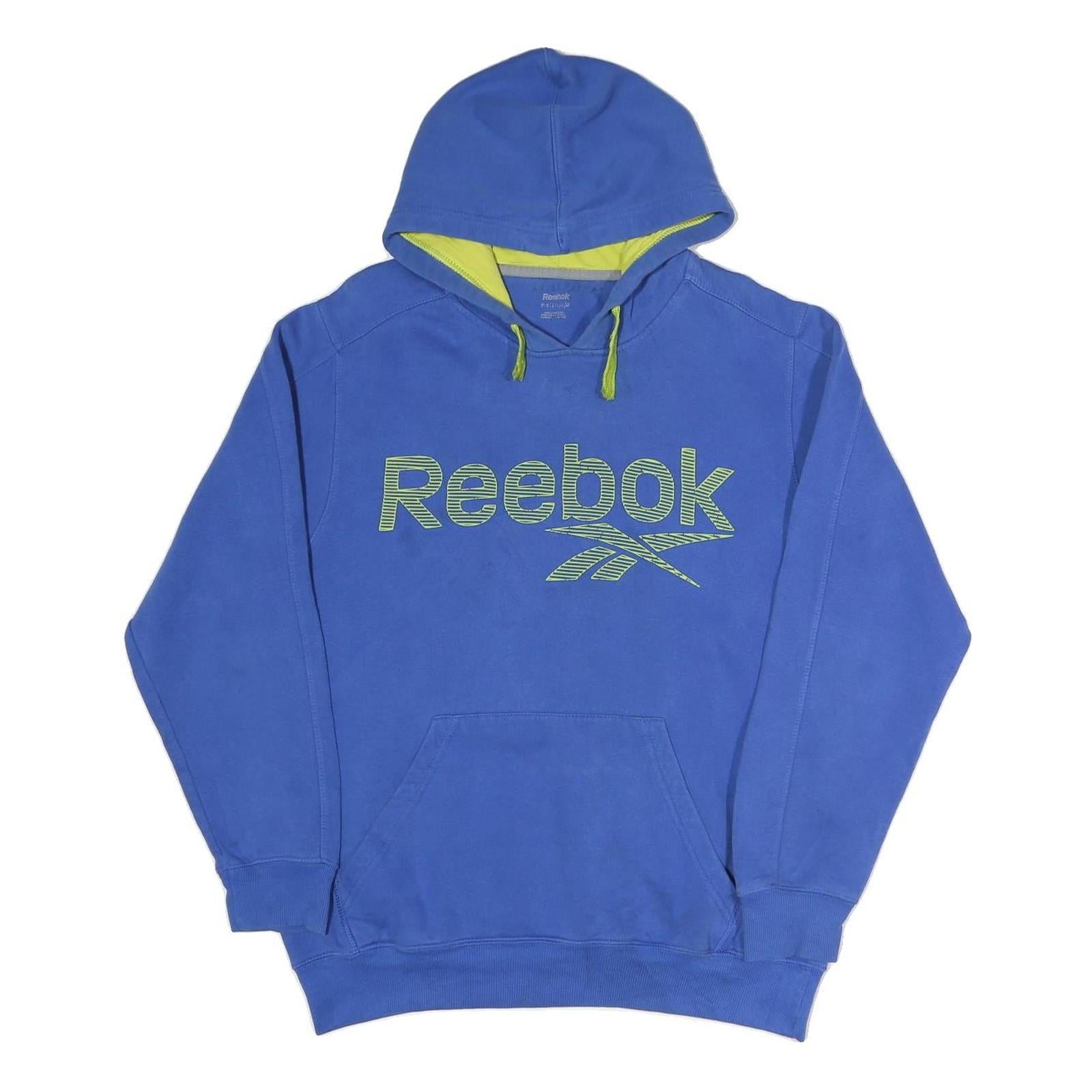 REEBOK Mens Blue Hoodie S Cotton Blend Pullover Hooded Sweatshirt Refurbished - N/A refurbished available on Cerqular