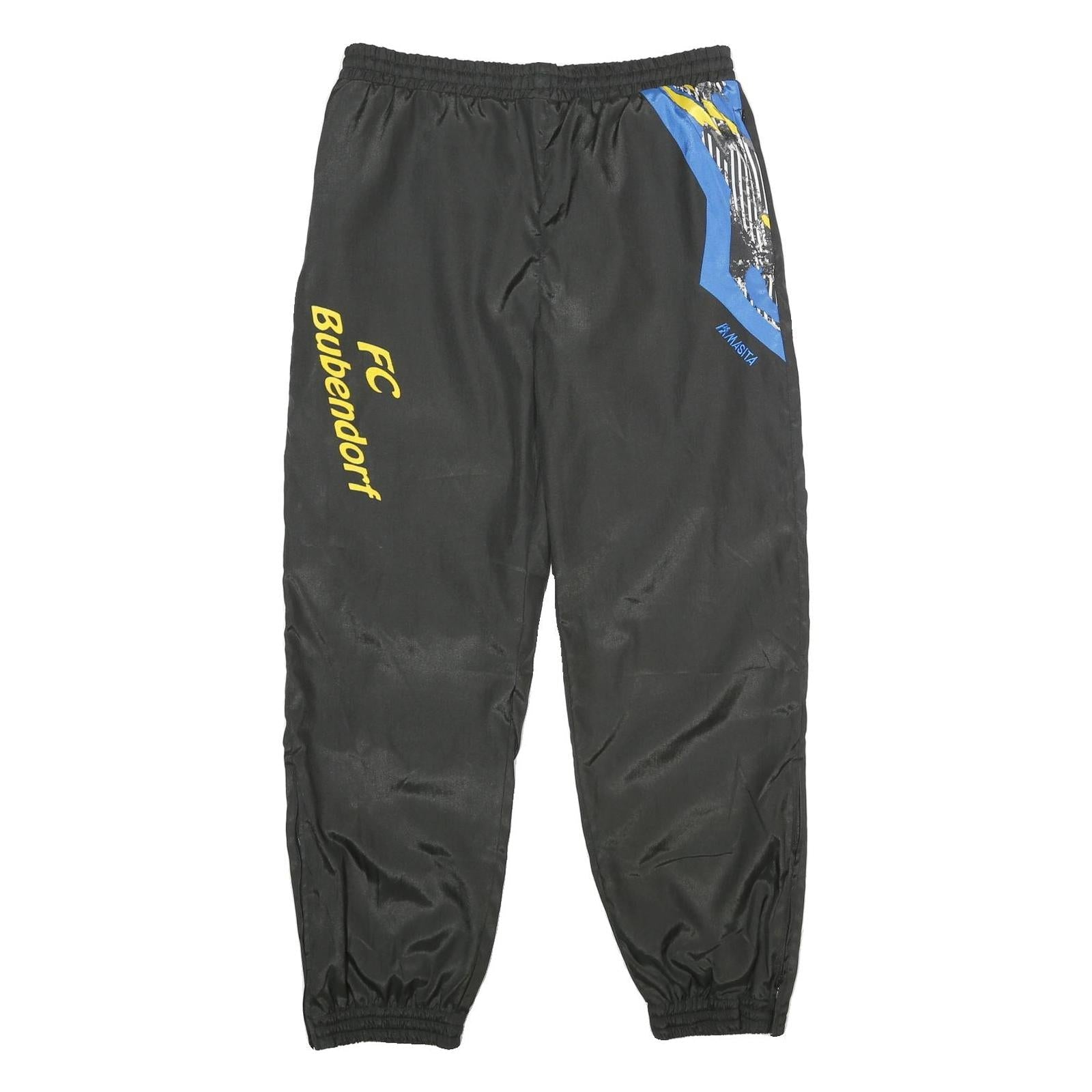 MASITA Mens Joggers Black Blue Yellow FC Bubendorf Slim Tapered M W32 L32 Refurbished - N/A refurbished available on Cerqular
