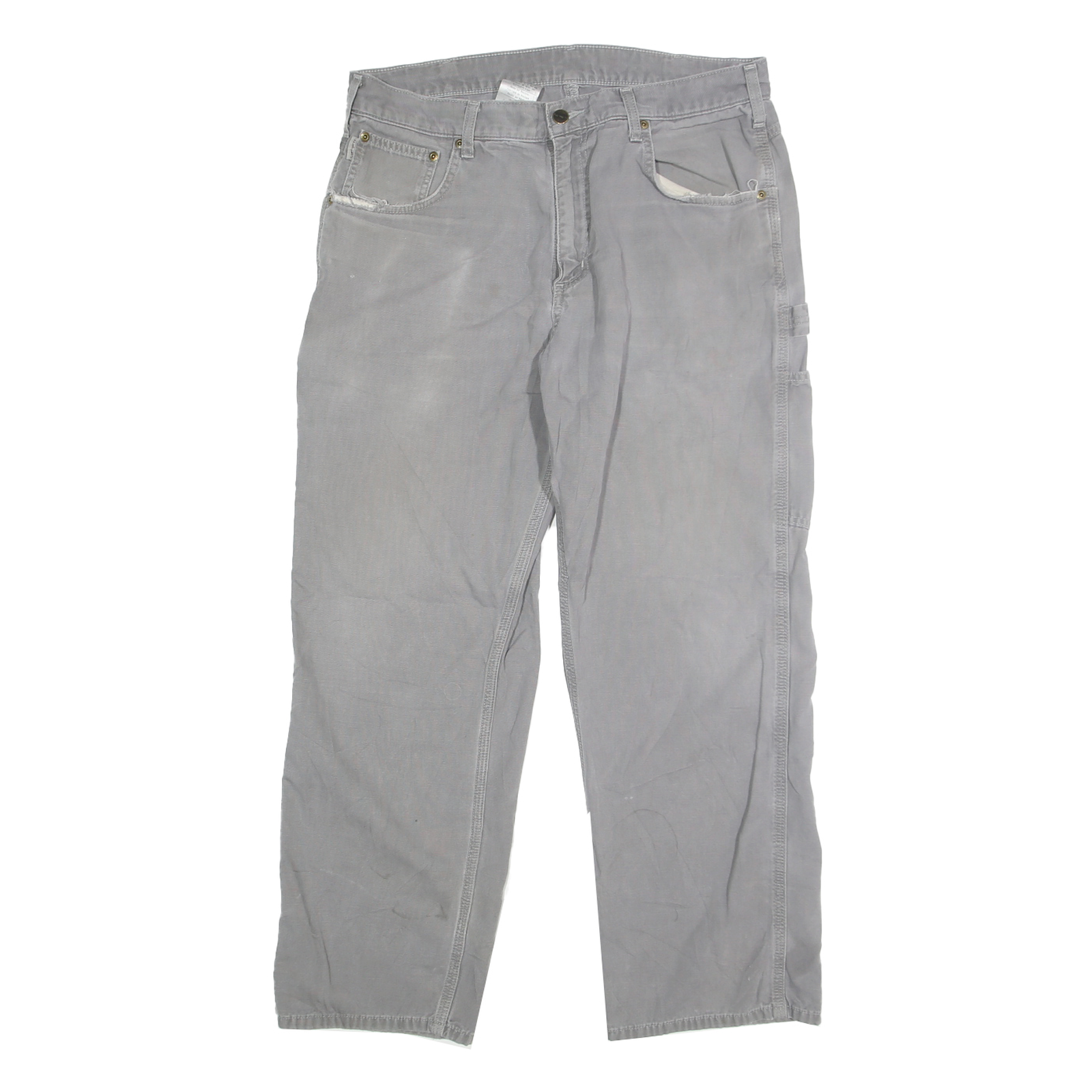 Buy CARHARTT Mens Cotton Grey Loose Straight Trousers W35 L30 Workwear Practical Zip Refurbished - $44.19 CARHARTT Mens Cotton Grey Loose Straight Trousers W35 L30 Workwear Practical Zip Refurbished - N/A refurbished available on Cerqular