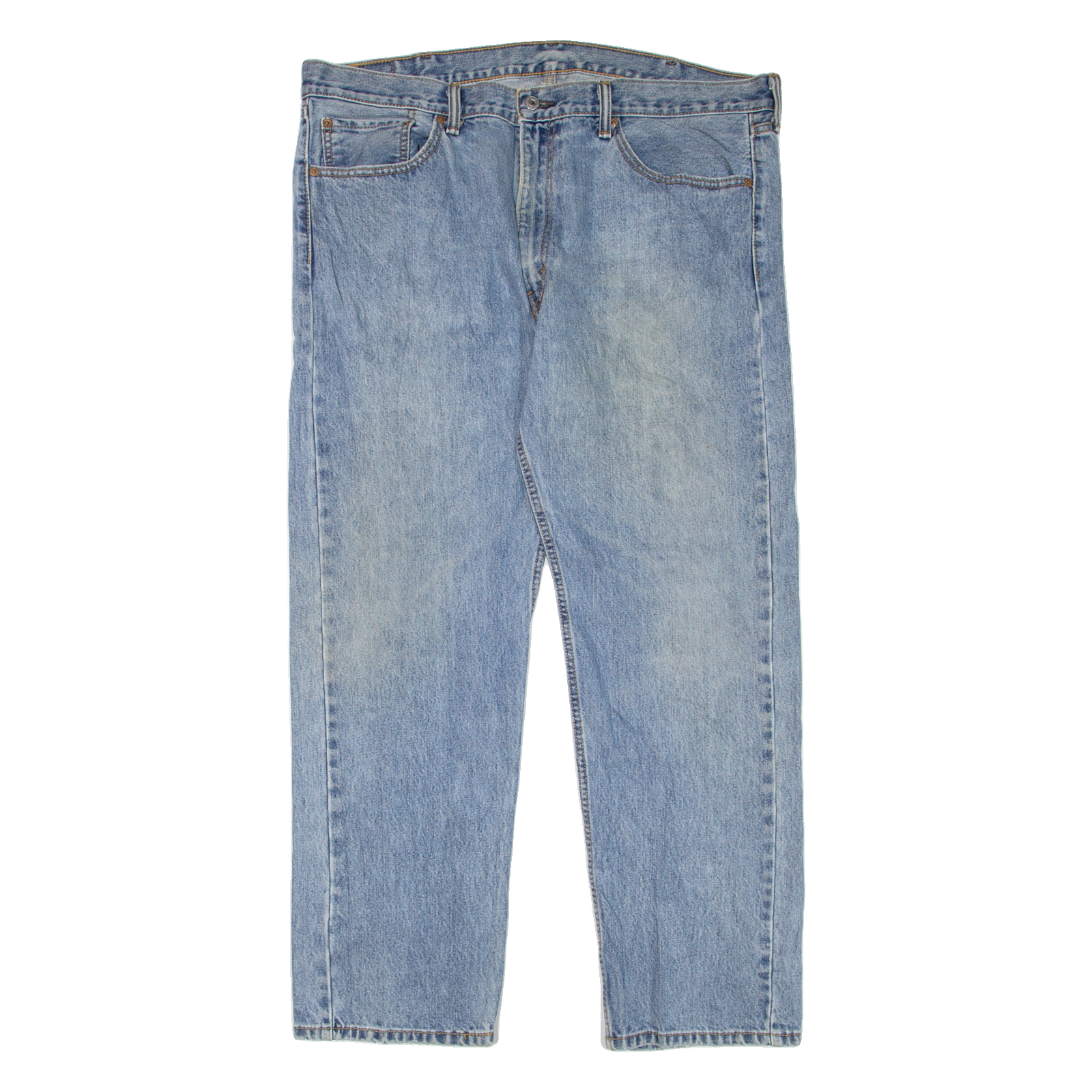 LEVI'S 505 Jeans Mens Blue Regular Straight Stone Wash W40 L30 Refurbished - N/A refurbished available on Cerqular