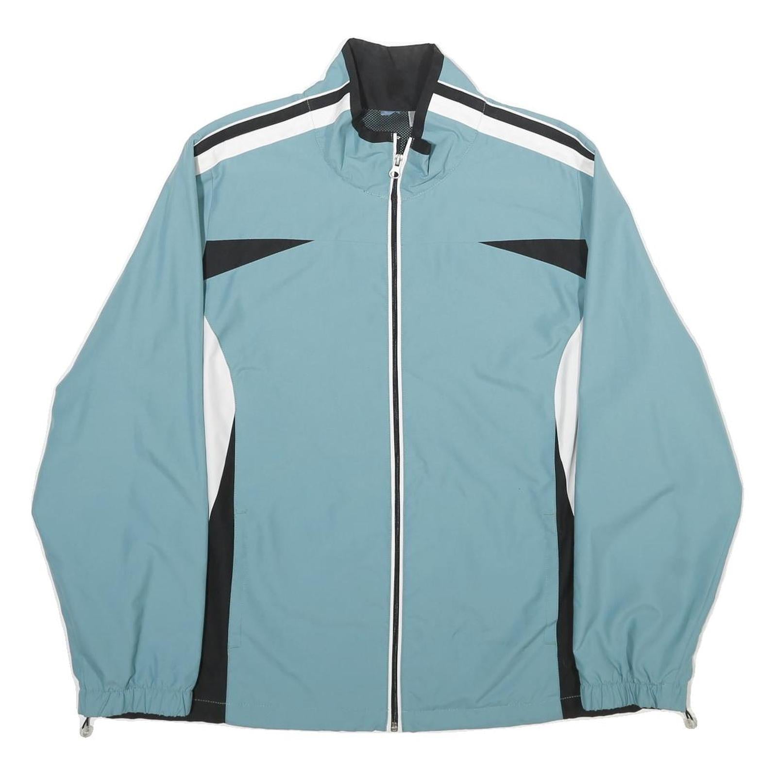 Womens Blue & Black Polyester Zip Jacket XL Plain Casual Sportswear Track Top Refurbished - N/A refurbished available on Cerqular
