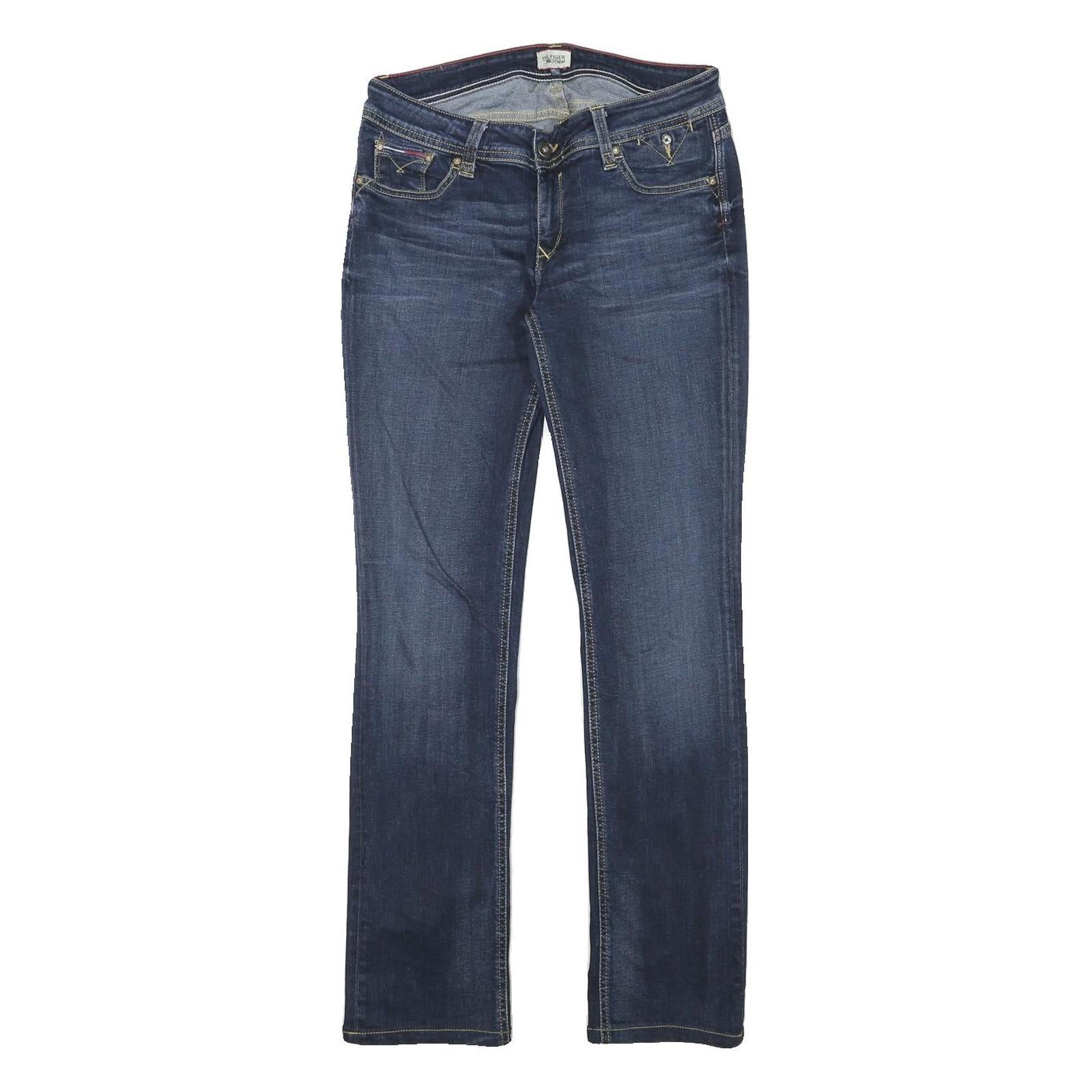 TOMMY HILFIGER Womens Jeans Blue Regular Straight Denim Medium W30 L30 Zip Refurbished - N/A refurbished available on Cerqular