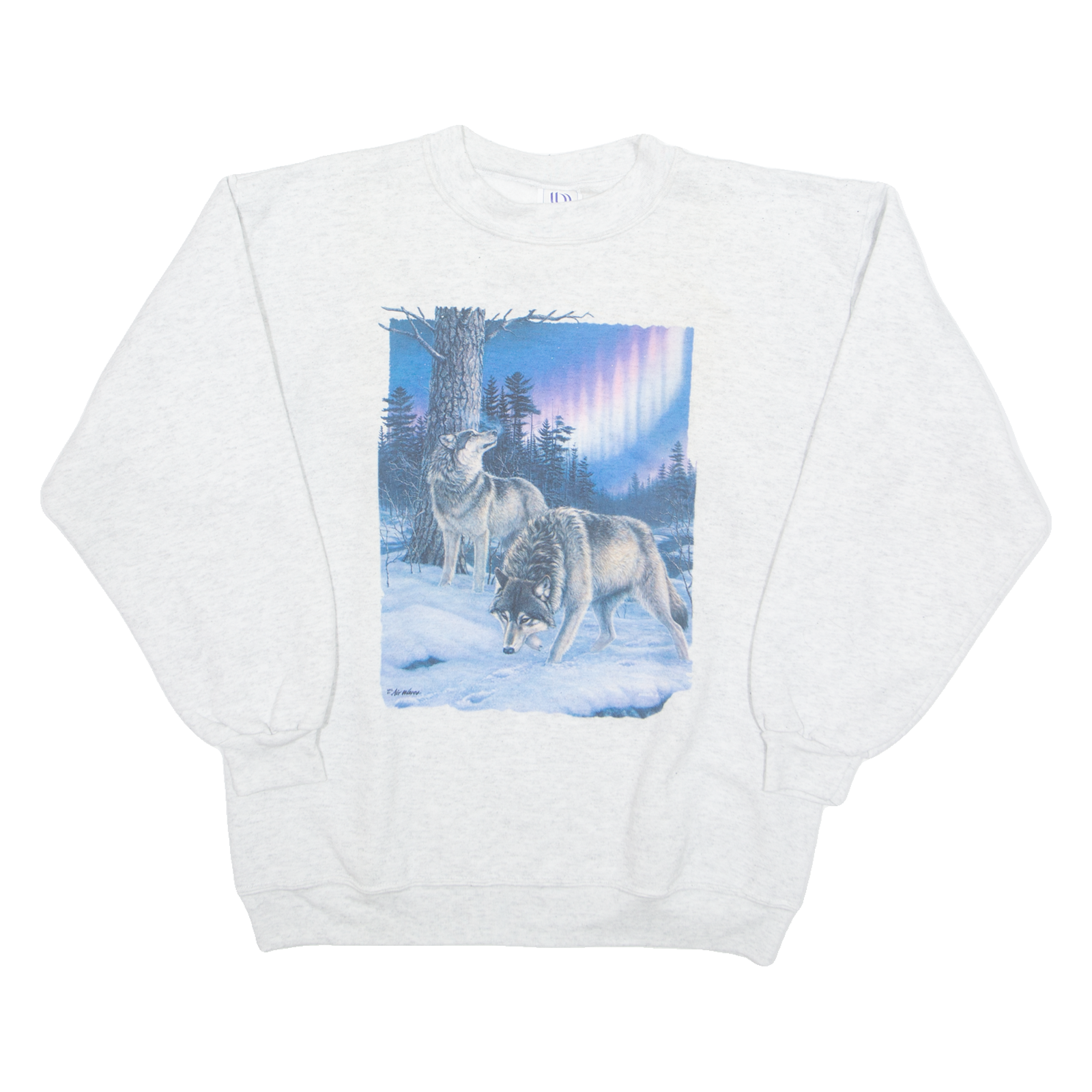 WON'S WEAR Wolf Womens Sweatshirt Grey L Refurbished - N/A refurbished available on Cerqular