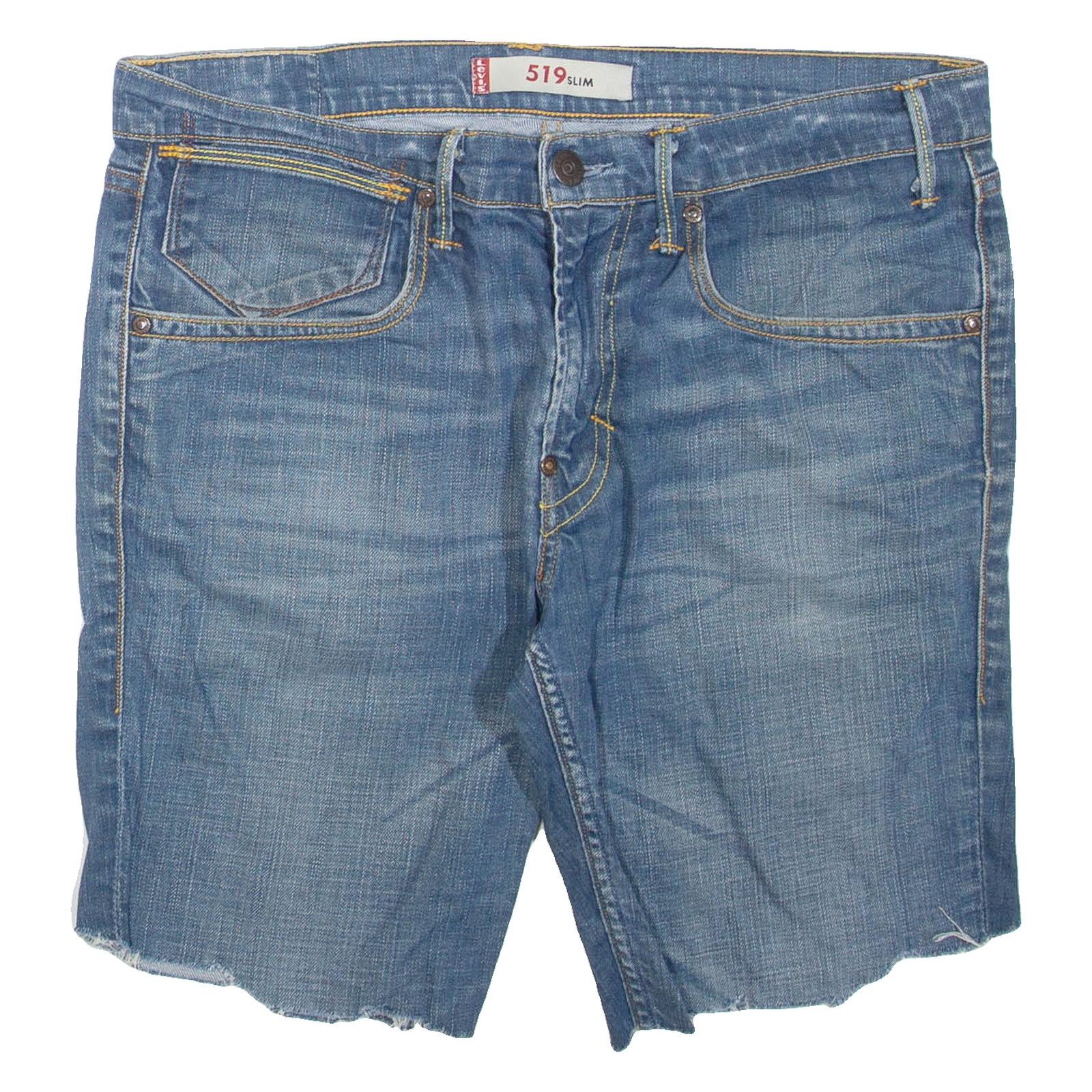 LEVI'S 519 Womens Denim Shorts Blue Slim M W34 Refurbished - N/A refurbished available on Cerqular
