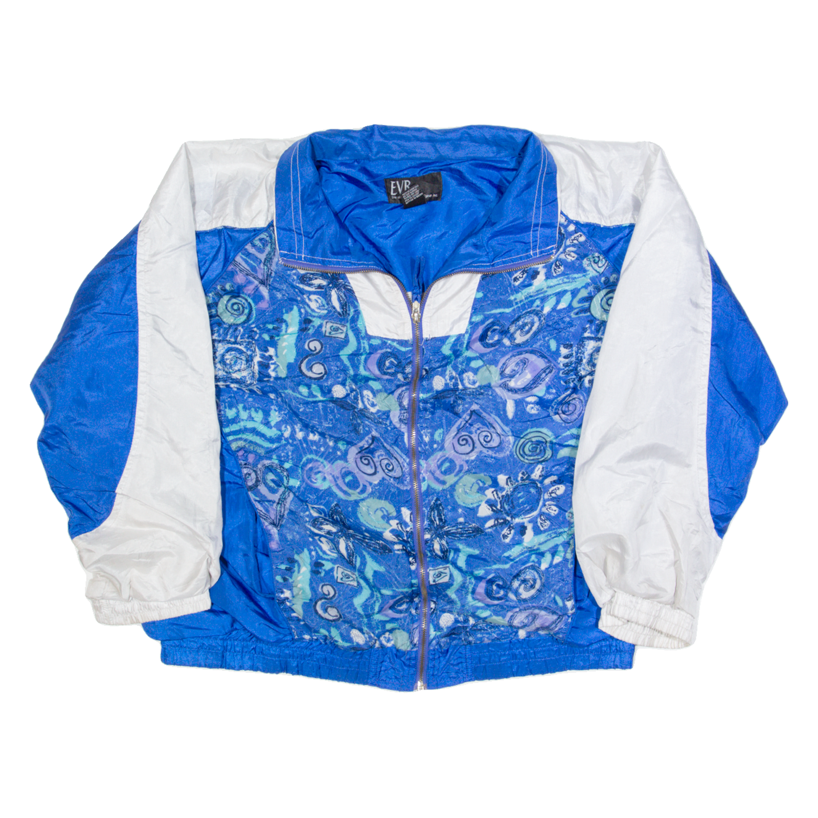 EVR Womens Shell Jacket Blue 90s Crazy Pattern L Refurbished - N/A refurbished available on Cerqular