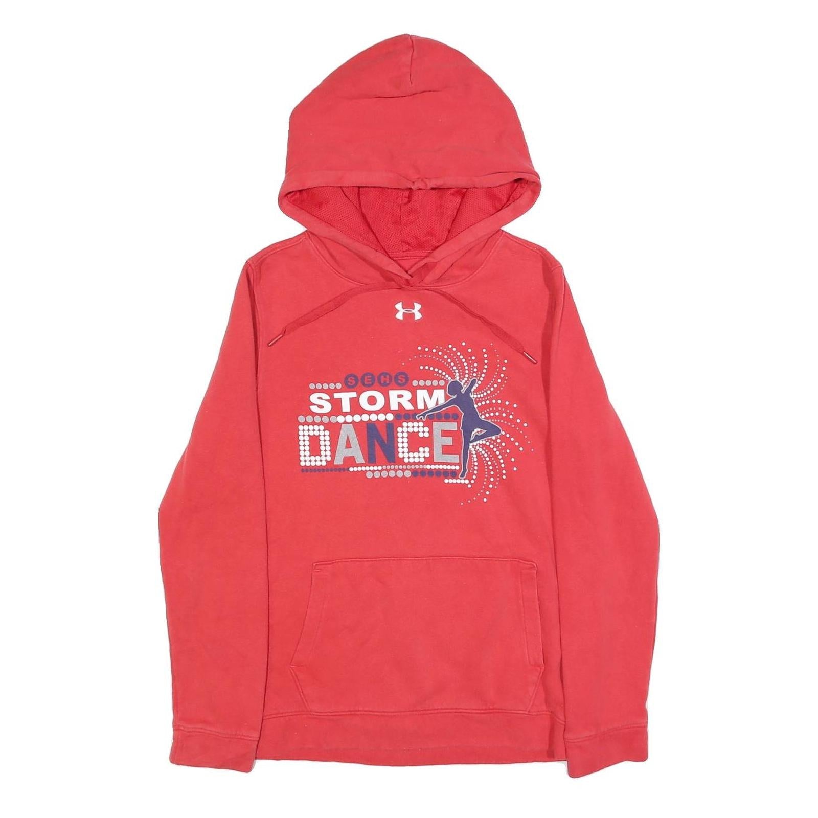 UNDER ARMOUR Womens Red SEHS Storm Dance Hoodie S Printed Cotton Blend Pullover Refurbished - N/A refurbished available on Cerqular