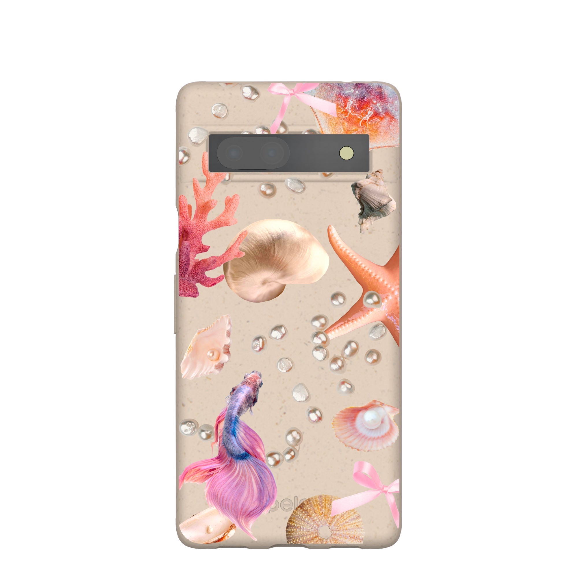 Seashell Aqua Dreams Google Pixel 7a Case Refurbished - Pela Case refurbished available on Cerqular