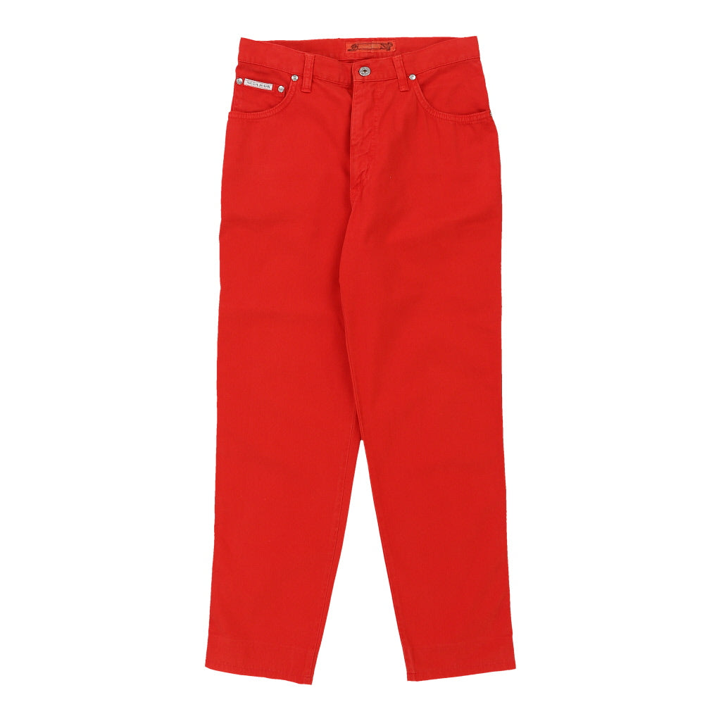 Krizia Trousers - 29W UK 10 Red Cotton Refurbished - Thrifted (note: this is a term often used to describe second- refurbished available on Cerqular