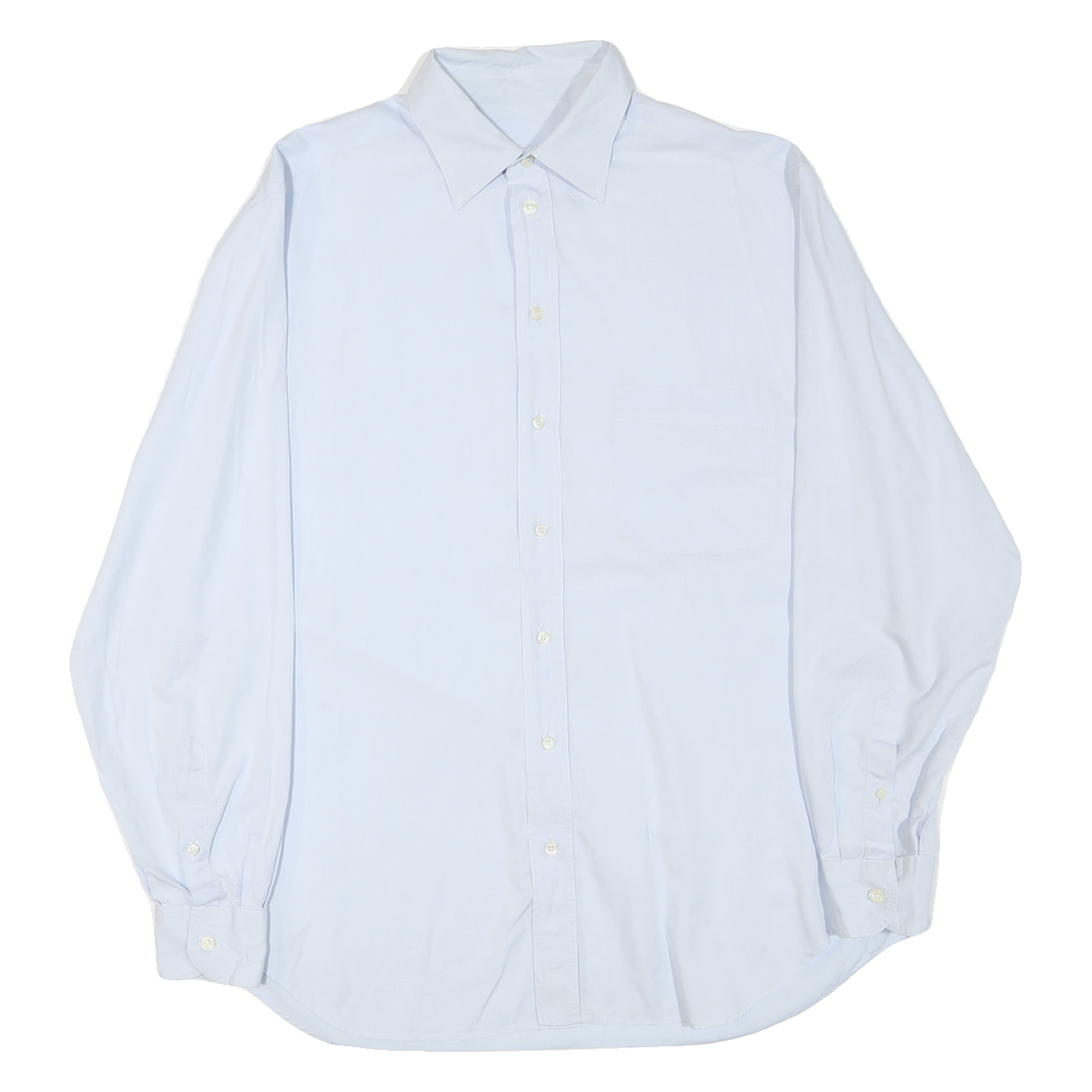 ARMANI COLLEZIONI Mens Light Blue Plain Shirt XL Classic Fit Casual Smart Refurbished - N/A refurbished available on Cerqular