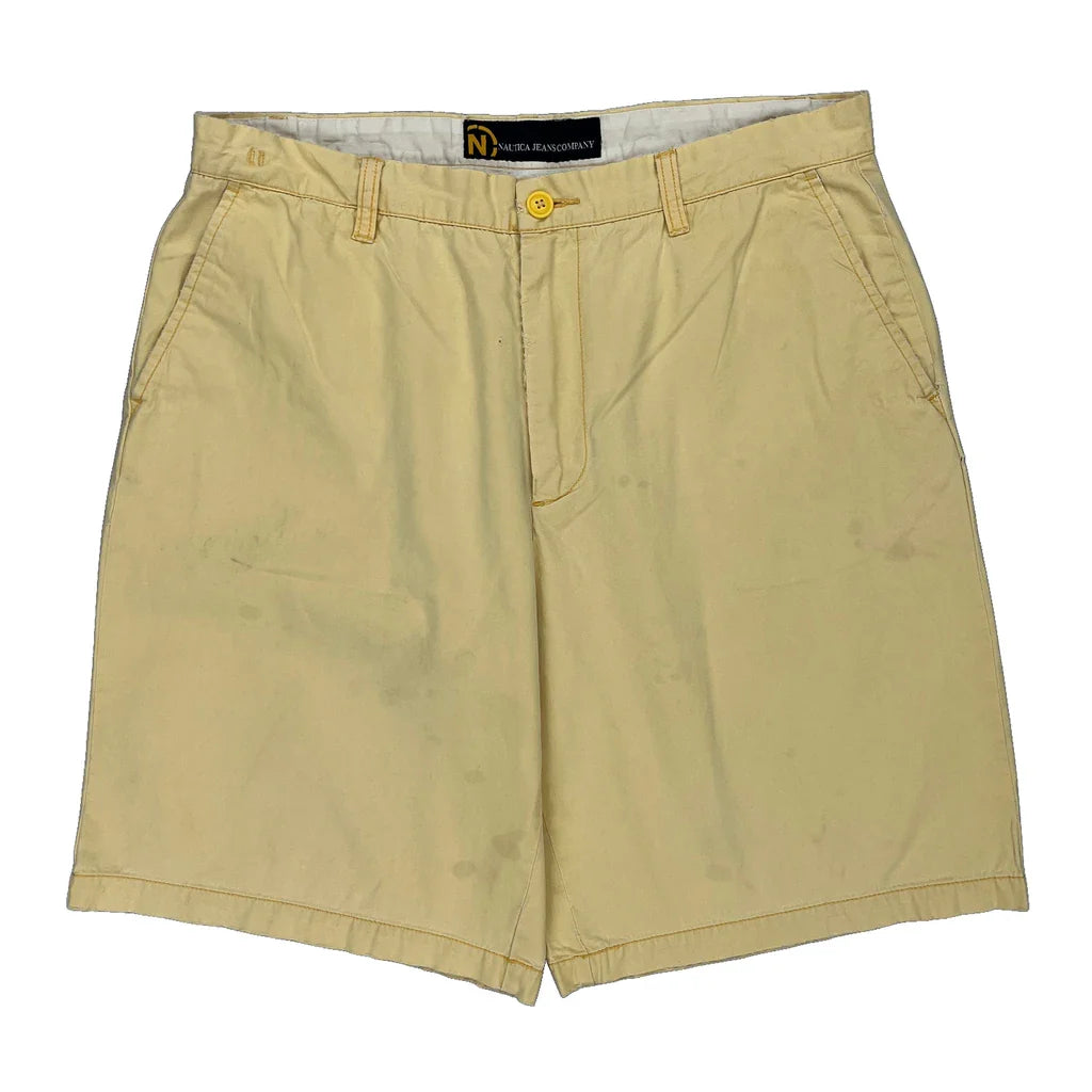 Buy Nautica Chino Shorts - 37W 11L Yellow Cotton Refurbished - $22.10 Nautica Chino Shorts - 37W 11L Yellow Cotton Refurbished - Thrifted (note: this is a term often used to describe second- refurbished available on Cerqular
