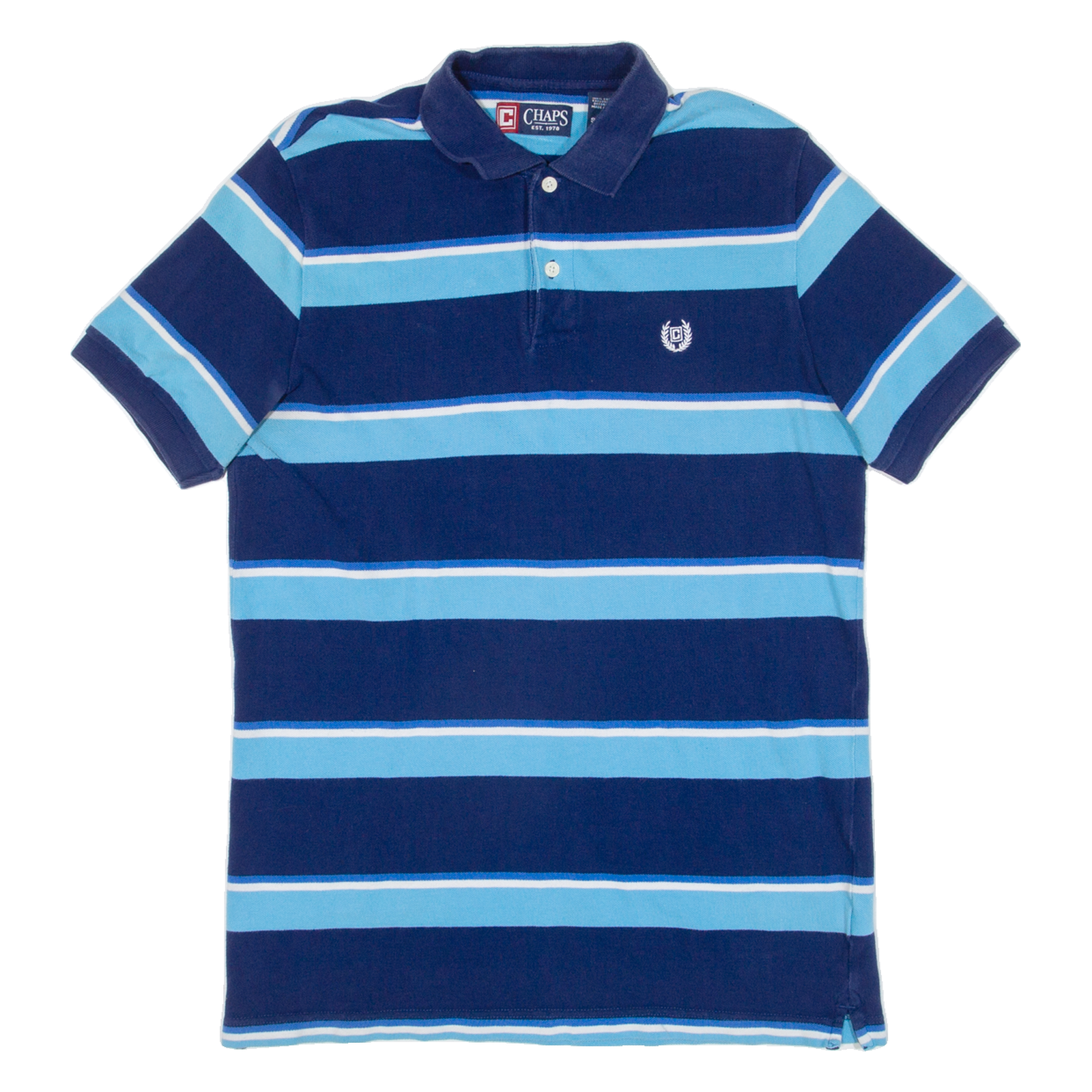 CHAPS Mens Polo Shirt Blue Striped S Refurbished - N/A refurbished available on Cerqular