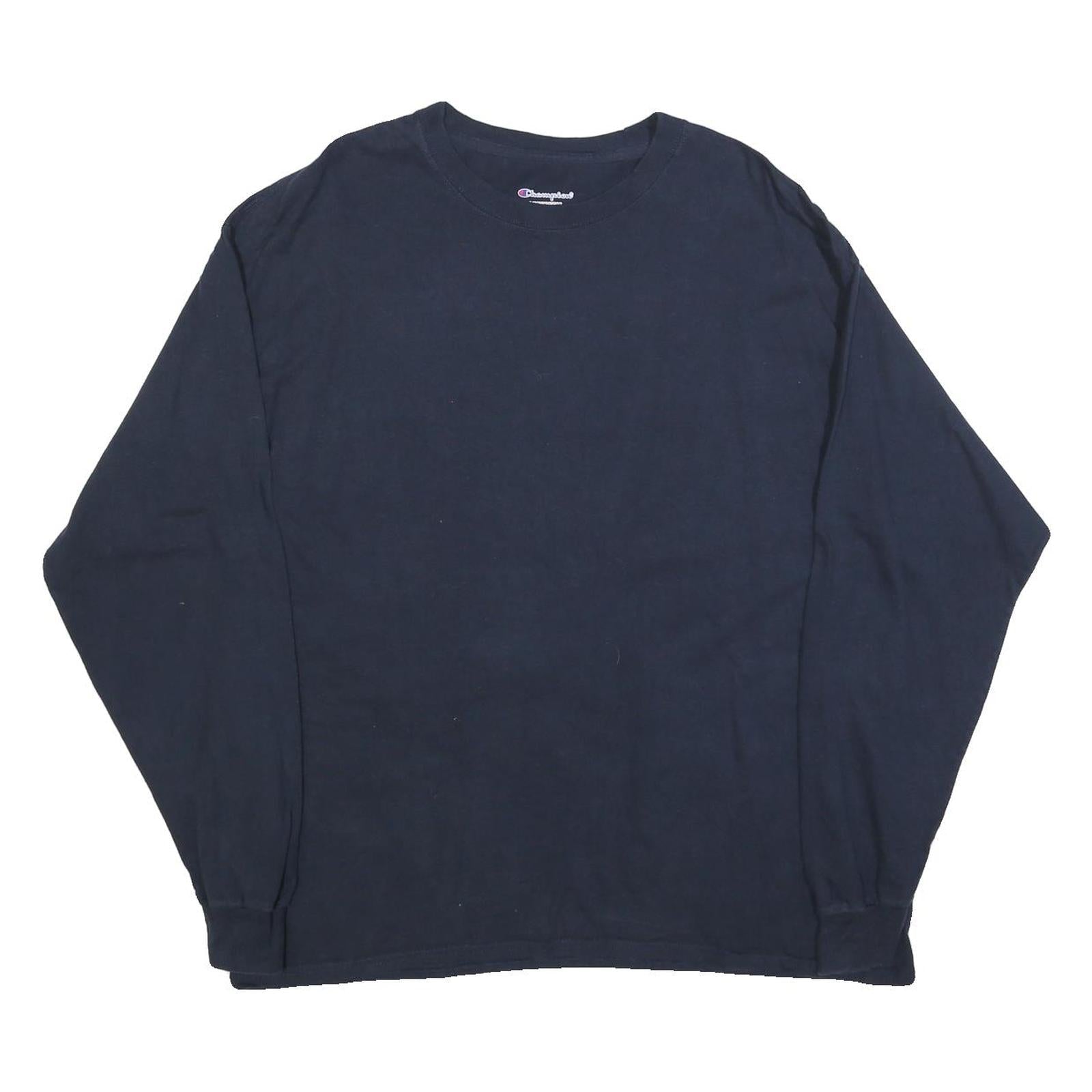 Buy CHAMPION Mens Navy Blue Long Sleeve Crew Neck T-Shirt XL Cotton Blend Refurbished - $27.29 CHAMPION Mens Navy Blue Long Sleeve Crew Neck T-Shirt XL Cotton Blend Refurbished - N/A refurbished available on Cerqular