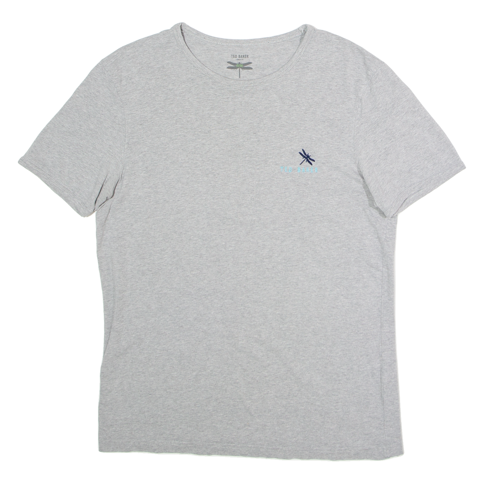 TED BAKER Mens T-Shirt Grey Crew Neck S Refurbished - N/A refurbished available on Cerqular
