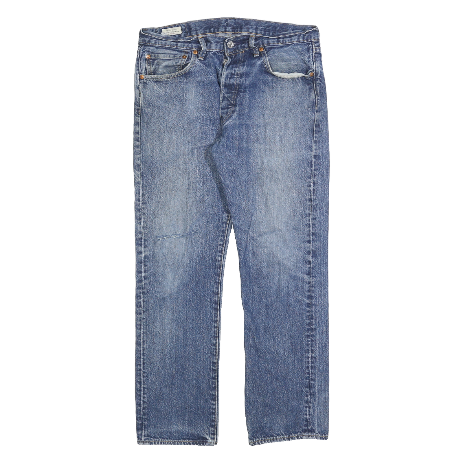 LEVI'S 501 BIG E Mens Jeans Blue Regular Straight Denim Medium W32 L30 Classic Refurbished - N/A refurbished available on Cerqular