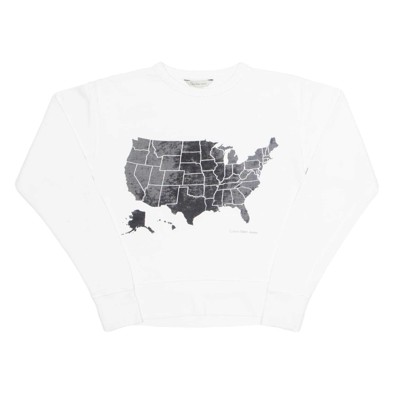 CALVIN KLEIN JEANS USA Womens Sweatshirt White S Refurbished - N/A refurbished available on Cerqular