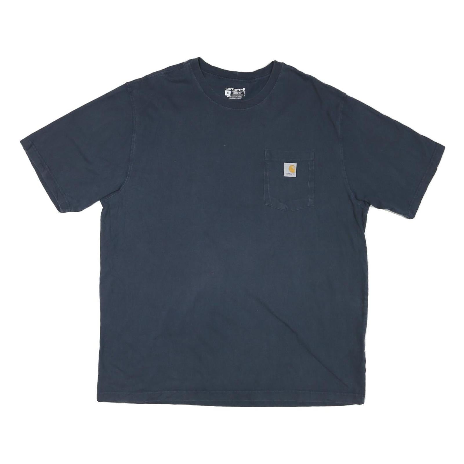 CARHARTT Mens Blue Pocket T-Shirt XL Short Sleeve Crew Neck Cotton Blend Refurbished - N/A refurbished available on Cerqular