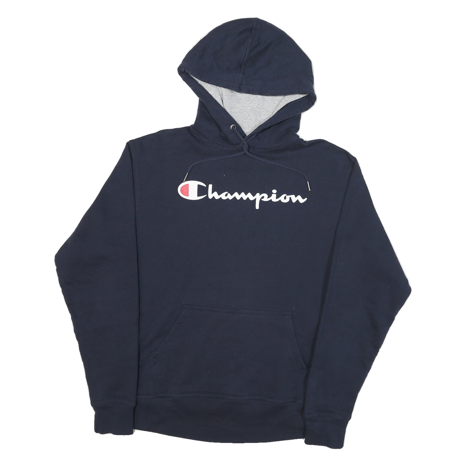 CHAMPION Mens Navy Blue Hoodie M Cotton Blend Pullover Casual Sportswear Refurbished - N/A refurbished available on Cerqular
