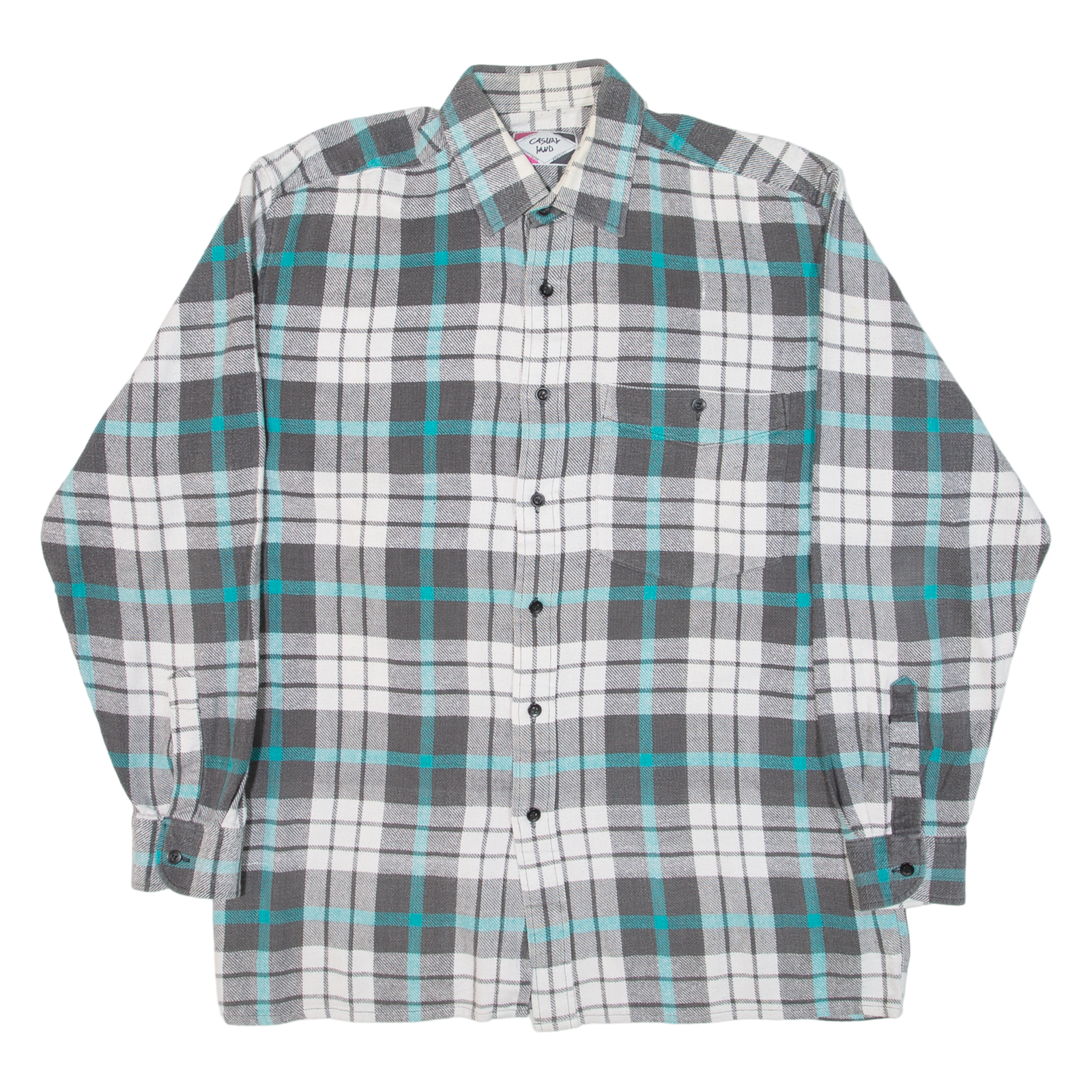 Buy CASUAL LAND Mens Flannel Shirt Grey Check Long Sleeve L Refurbished - $10.13 CASUAL LAND Mens Flannel Shirt Grey Check Long Sleeve L Refurbished - N/A refurbished available on Cerqular