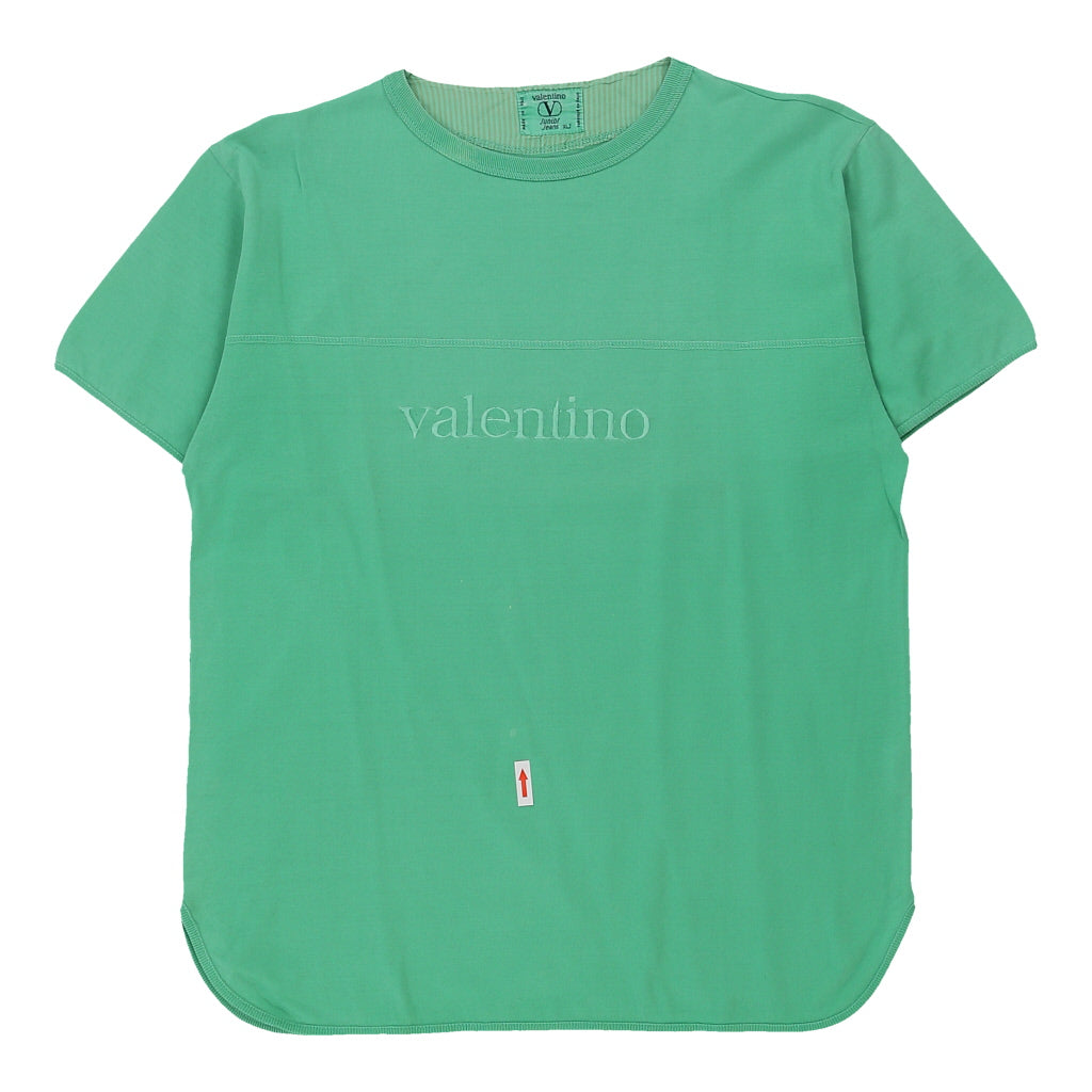 16 Years Valentino Spellout T-Shirt - XL Green Cotton Refurbished - Thrifted (note: this is a term often used to describe second- refurbished available on Cerqular