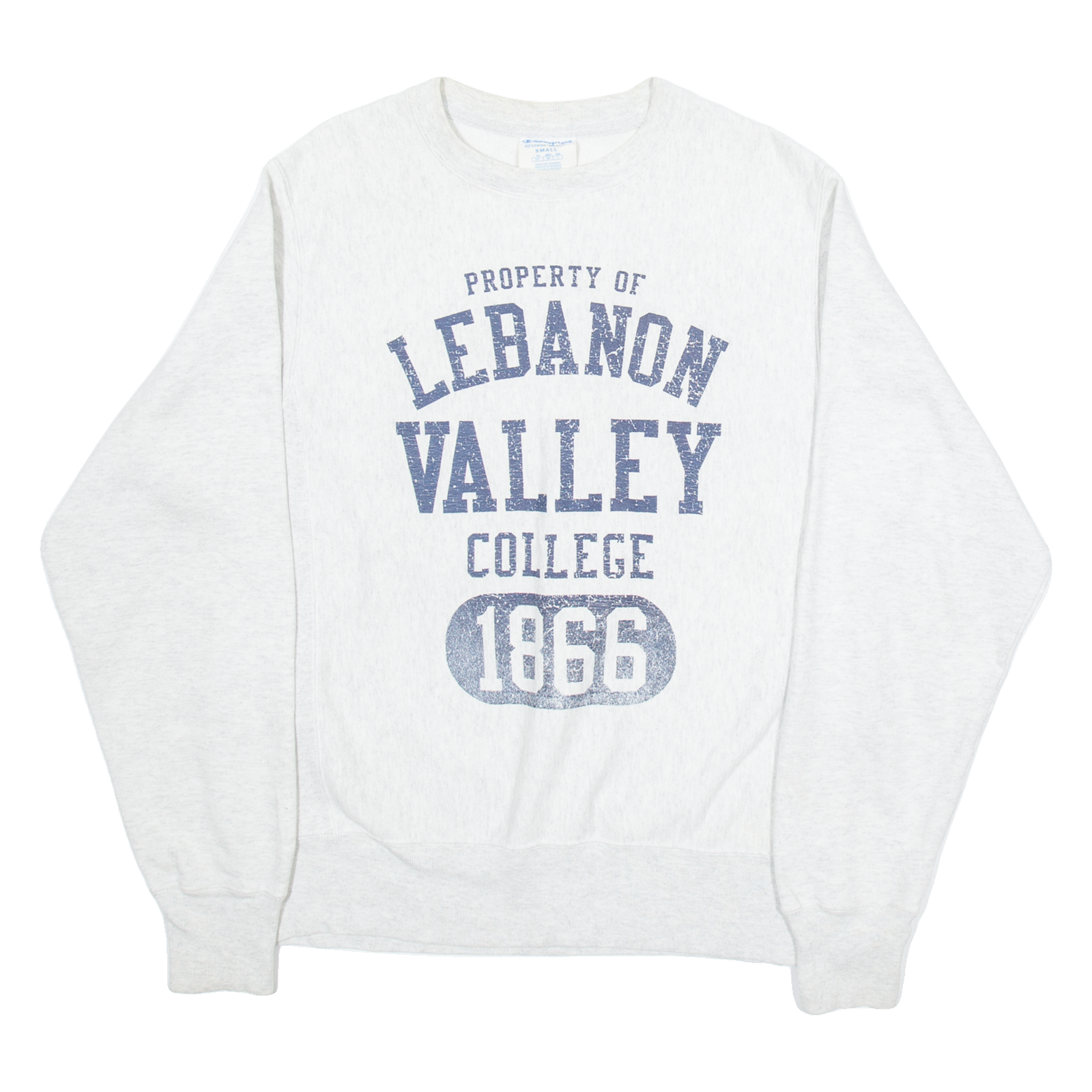 CHAMPION Lebanon VAlley College Mens Sweatshirt Grey USA S Refurbished - N/A refurbished available on Cerqular