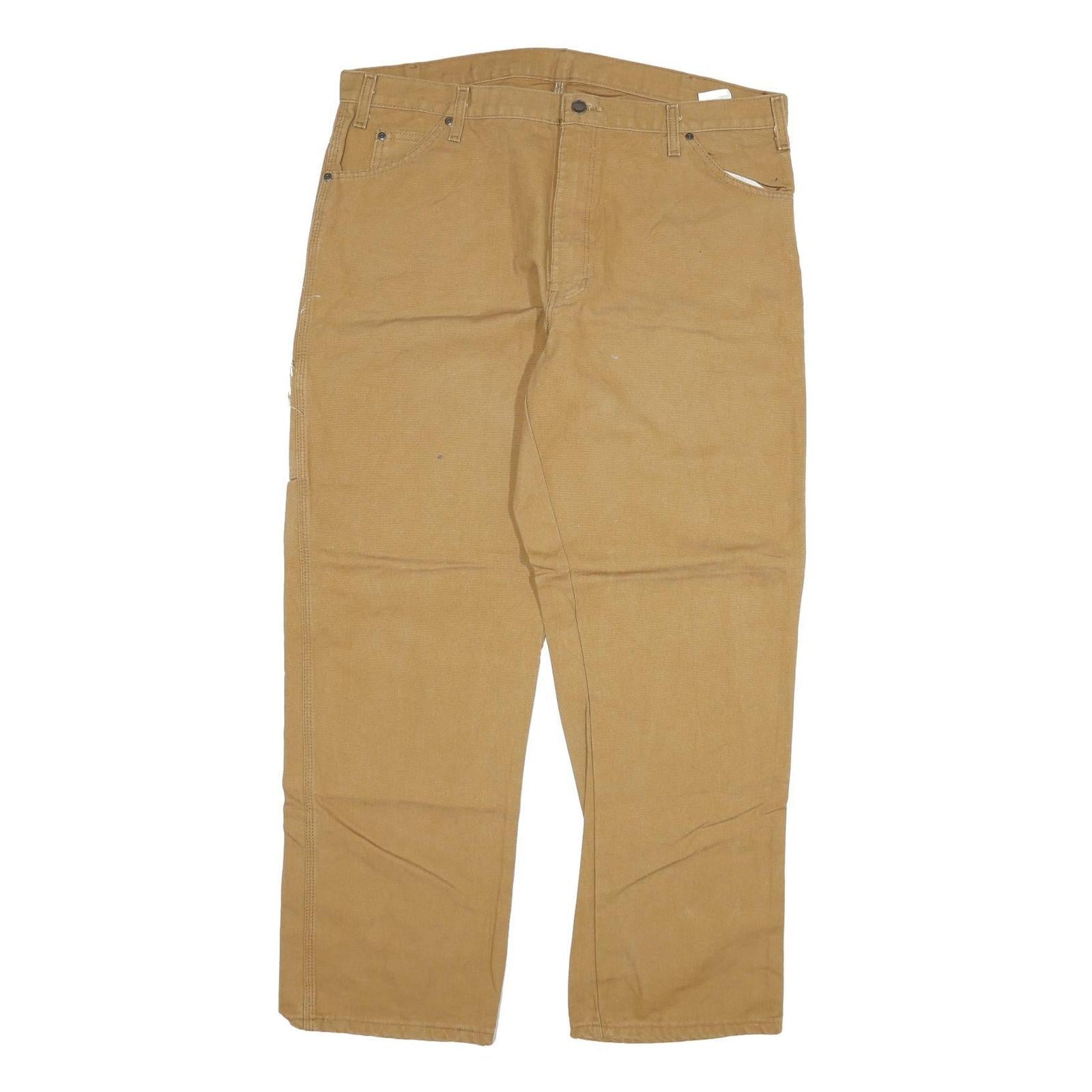DICKIES Mens Jeans Beige Regular Straight Cotton W40 L32 Workwear Pants Zip Refurbished - N/A refurbished available on Cerqular