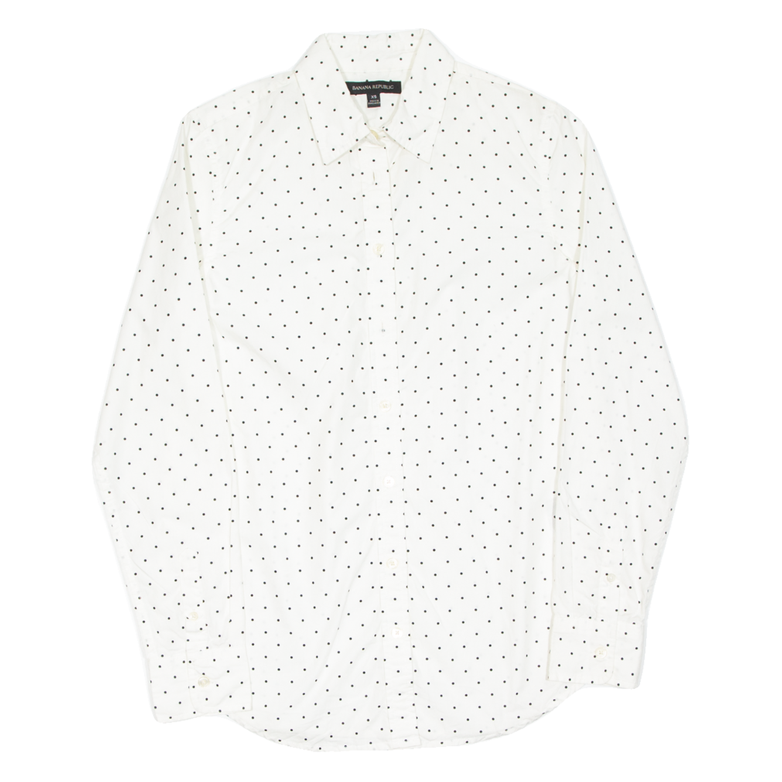 BANANA REPUBLIC Womens Shirt White Spotted Long Sleeve XS Refurbished - N/A refurbished available on Cerqular
