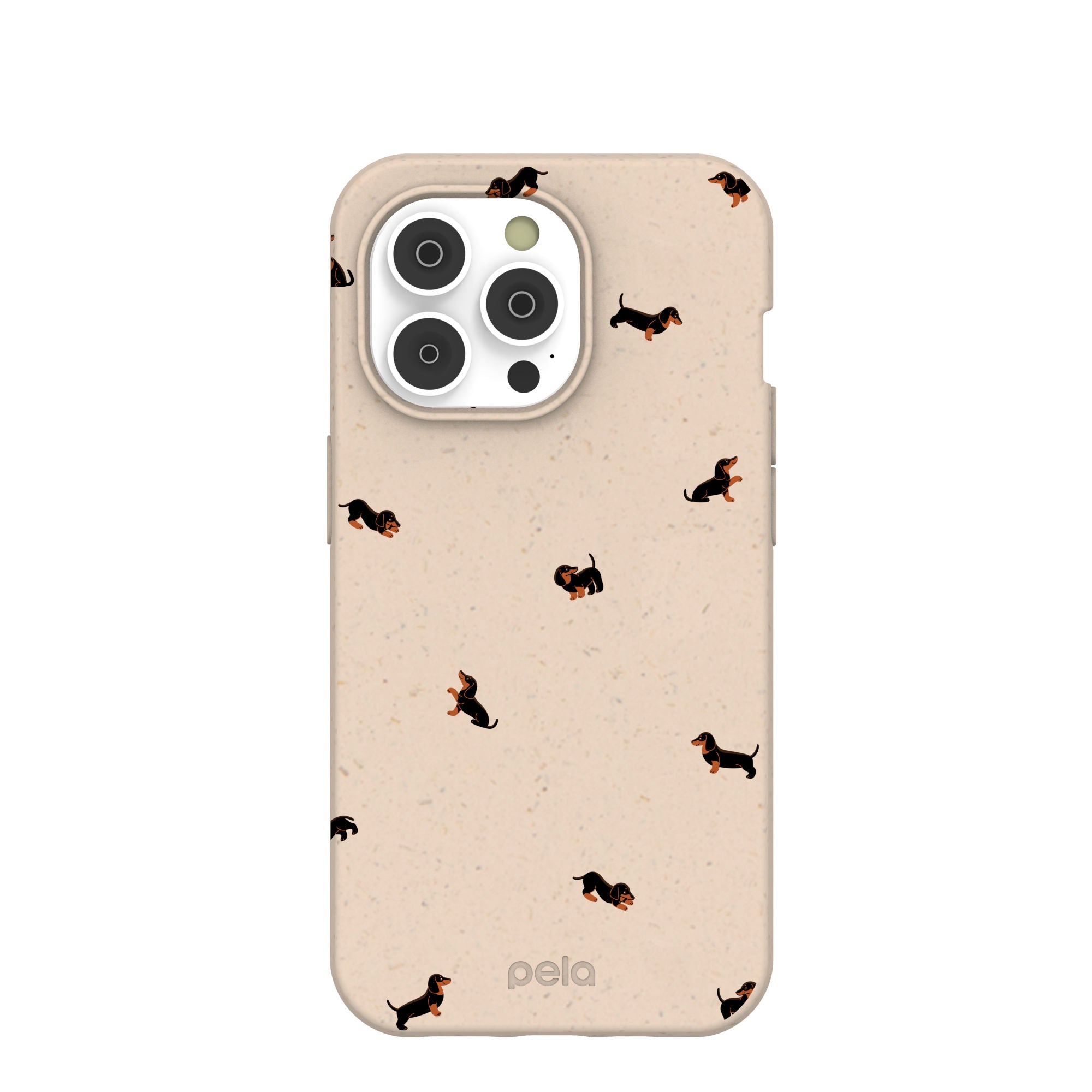 Seashell Lil Dachshunds iPhone 14 Pro Case Refurbished - Pela Case refurbished available on Cerqular