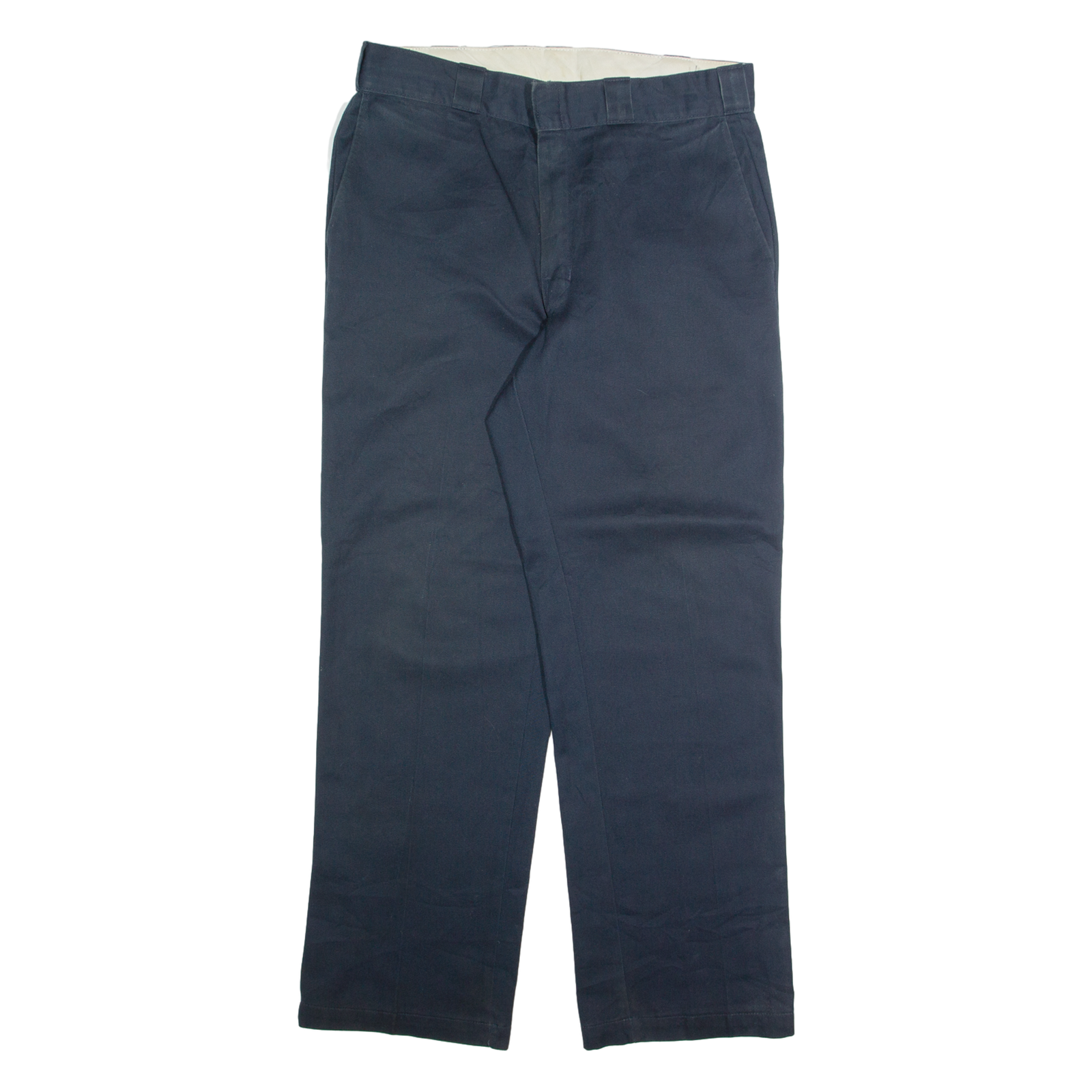 DICKIES Chino Mens Trousers Blue Regular Straight W34 L30 Refurbished - N/A refurbished available on Cerqular