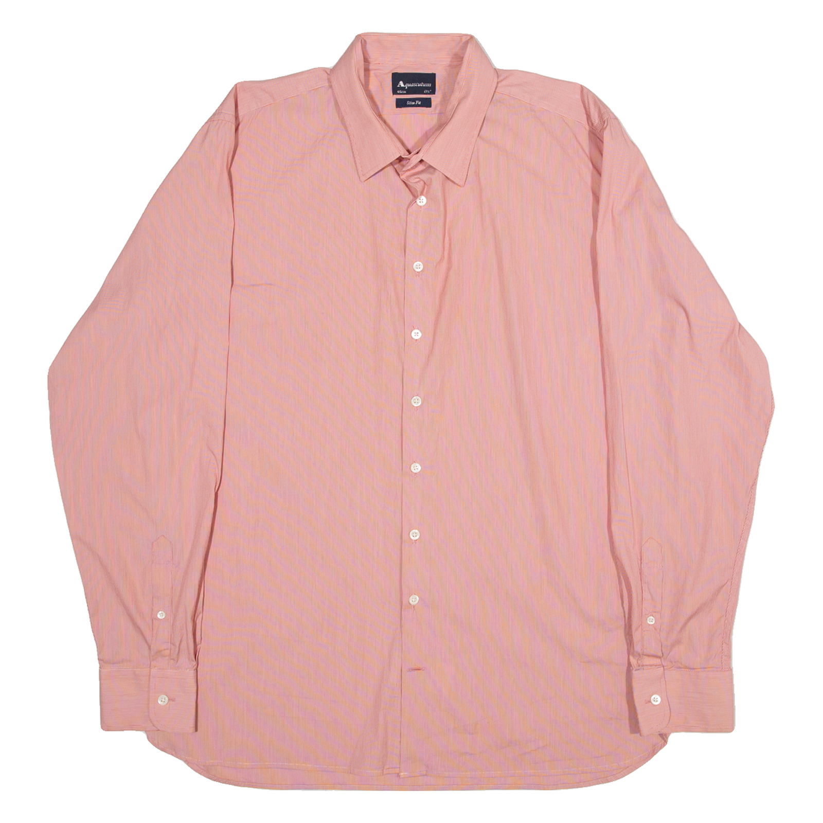 AQUASCUTUM Slim Fit Mens Plain Shirt Red Long Sleeve XL Refurbished - N/A refurbished available on Cerqular