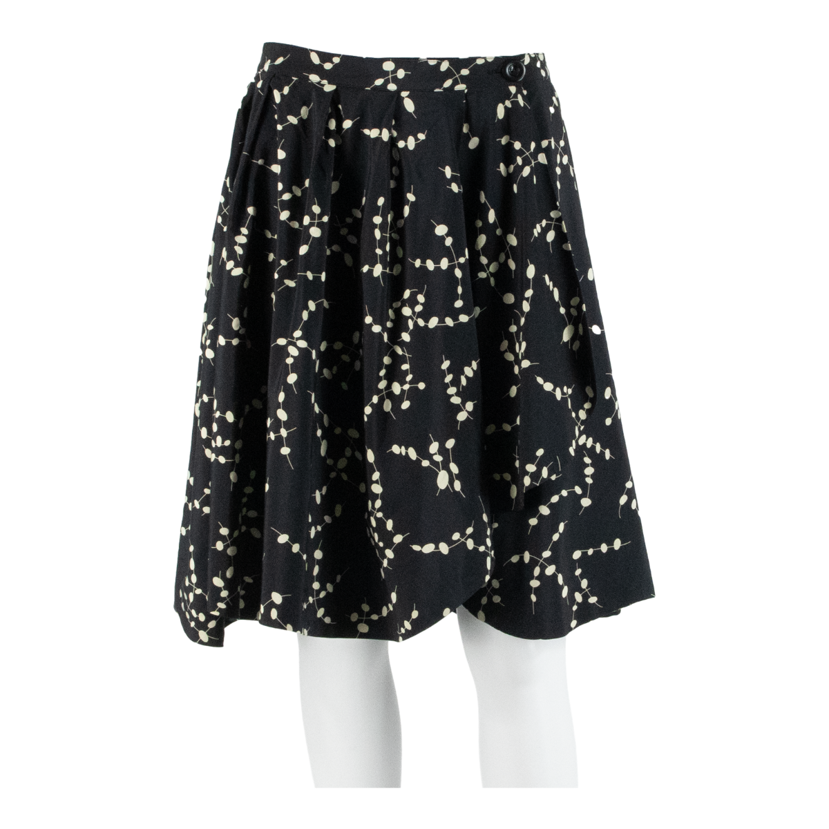 EMPORIO ARMANI Womens Pleated Skirt Black Short Spotted S Refurbished - N/A refurbished available on Cerqular