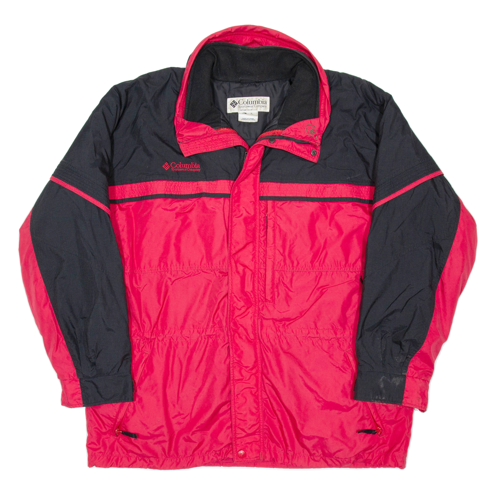 COLUMBIA Mens Ski Coat Red Colourblock XL Refurbished - N/A refurbished available on Cerqular