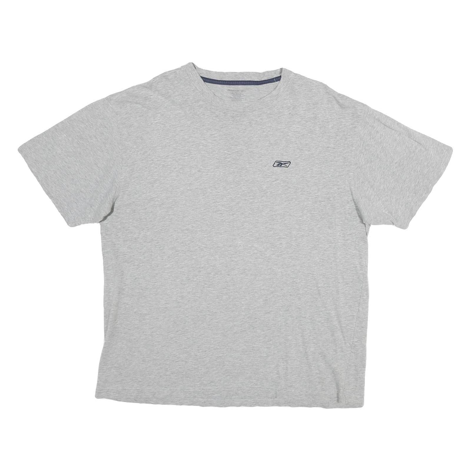 REEBOK Mens Grey Crew Neck Short Sleeve XL T-Shirt Logo Casual Cotton Refurbished - N/A refurbished available on Cerqular