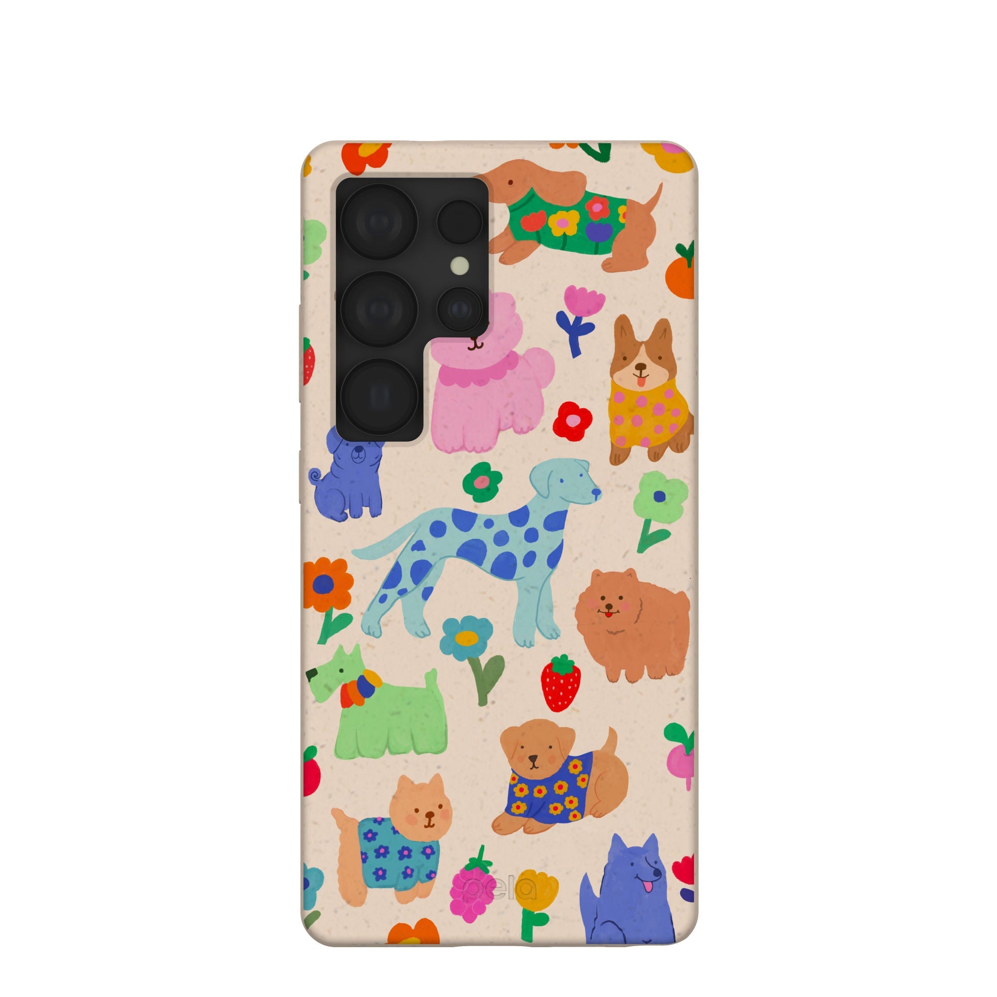 Seashell Pup Bloom Samsung Galaxy S25 Ultra Case Refurbished - Pela Case refurbished available on Cerqular