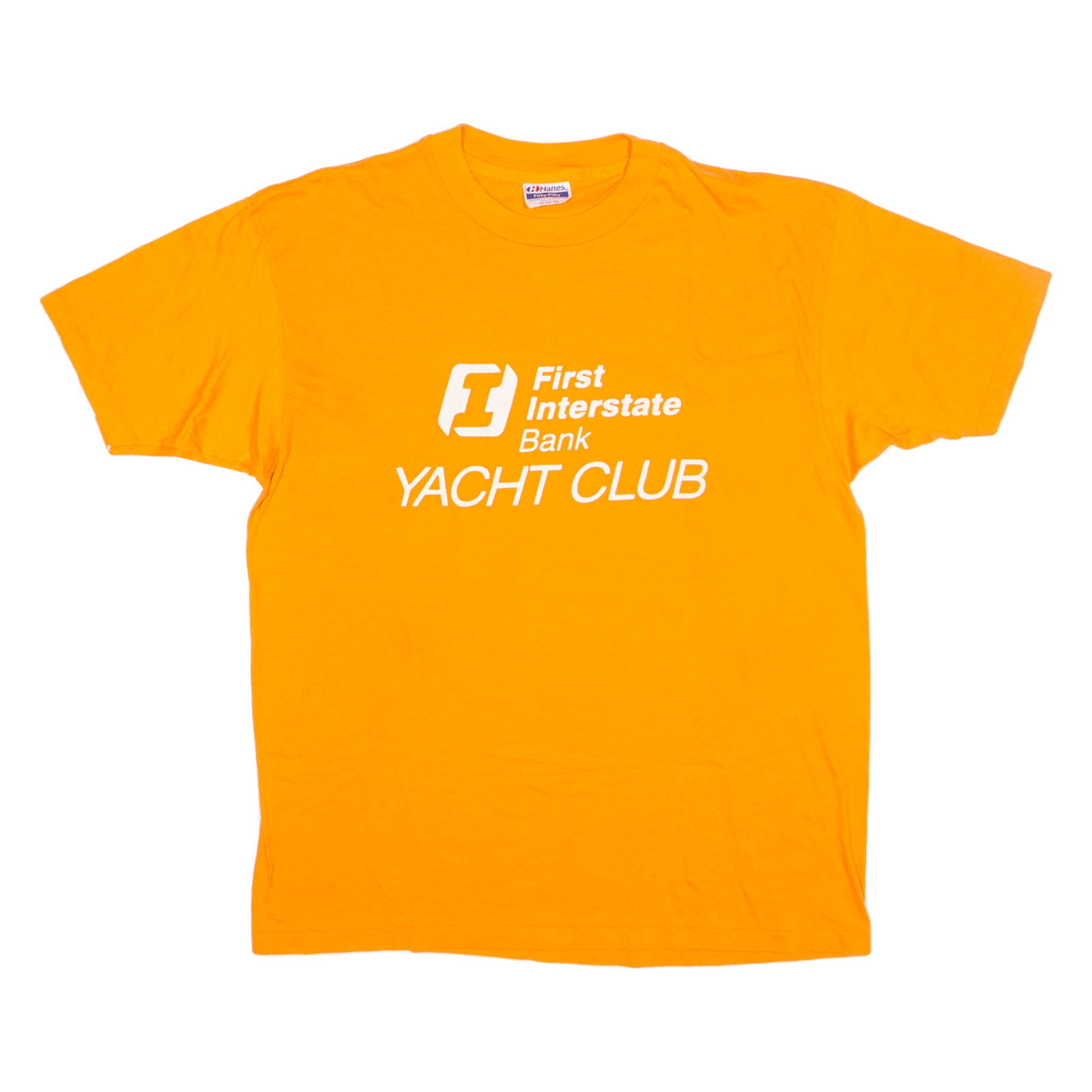 HANES FIFTY FIFTY Yacht Club Mens T-Shirt Orange XL Refurbished - N/A refurbished available on Cerqular