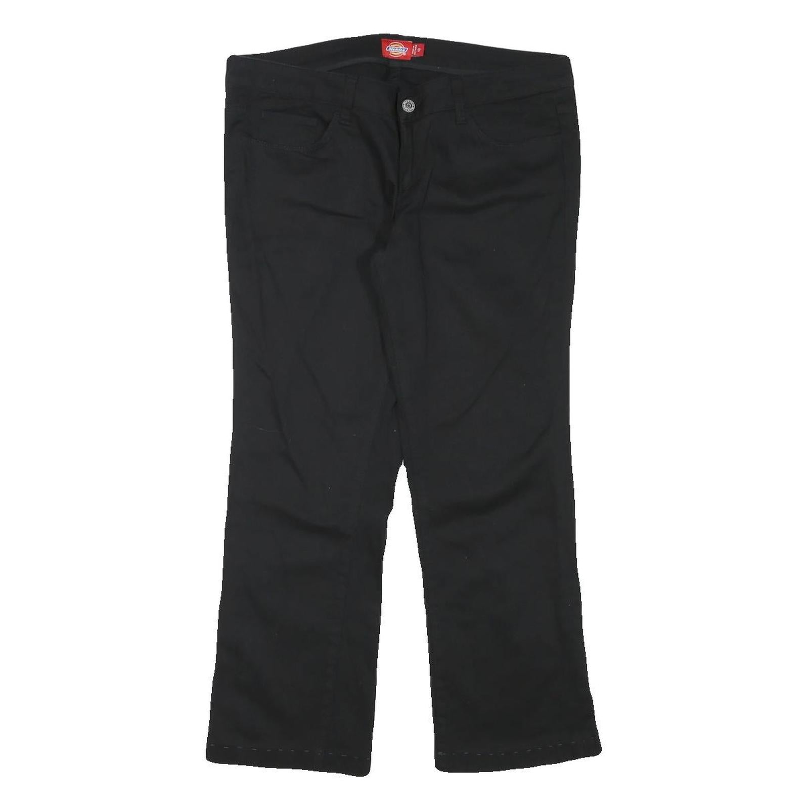 DICKIES Womens Cotton Blend Black Regular Fit Straight Leg Trousers W32 L25 Refurbished - N/A refurbished available on Cerqular