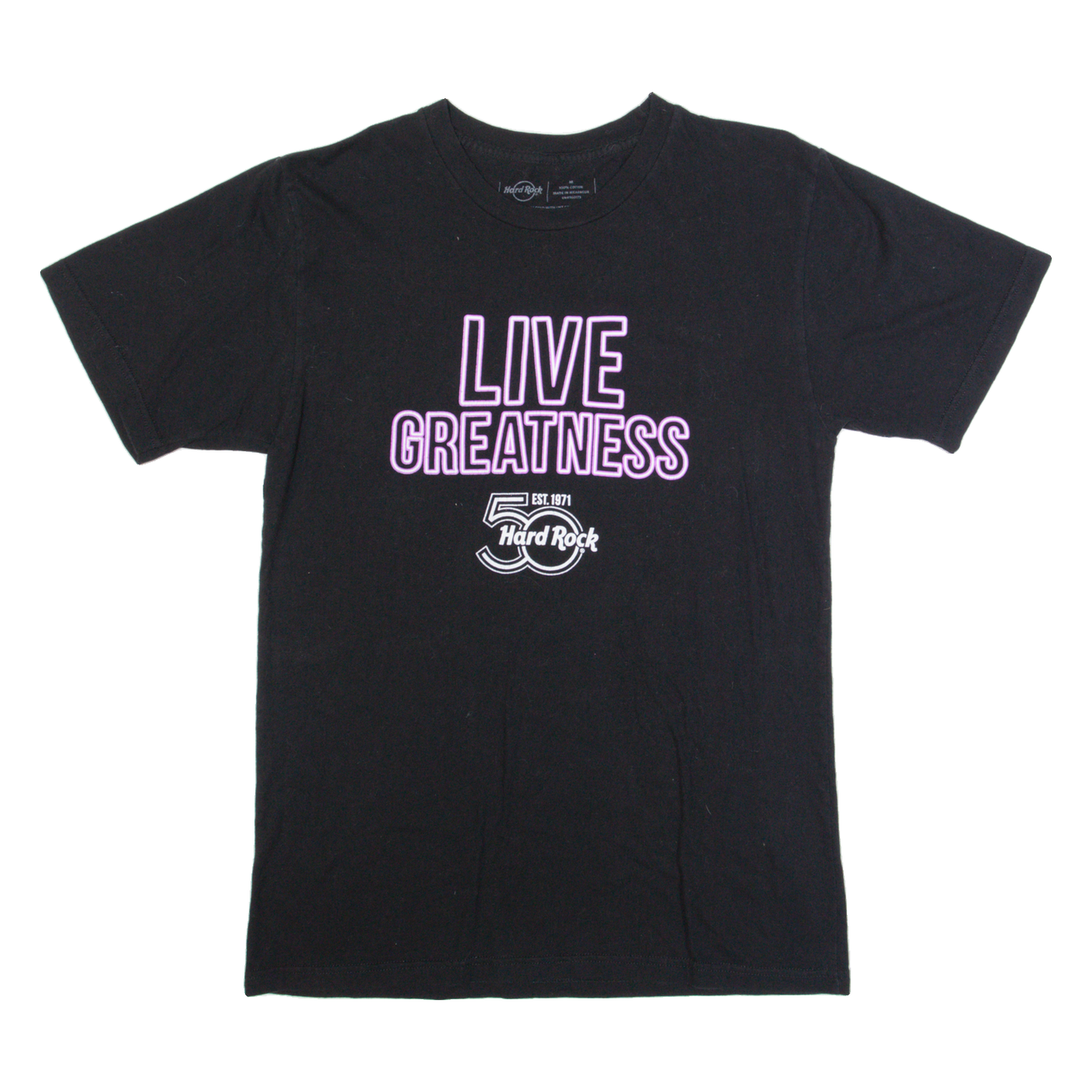 HARD ROCK CAFE Live Greatness Mens T-Shirt Black USA M Refurbished - N/A refurbished available on Cerqular