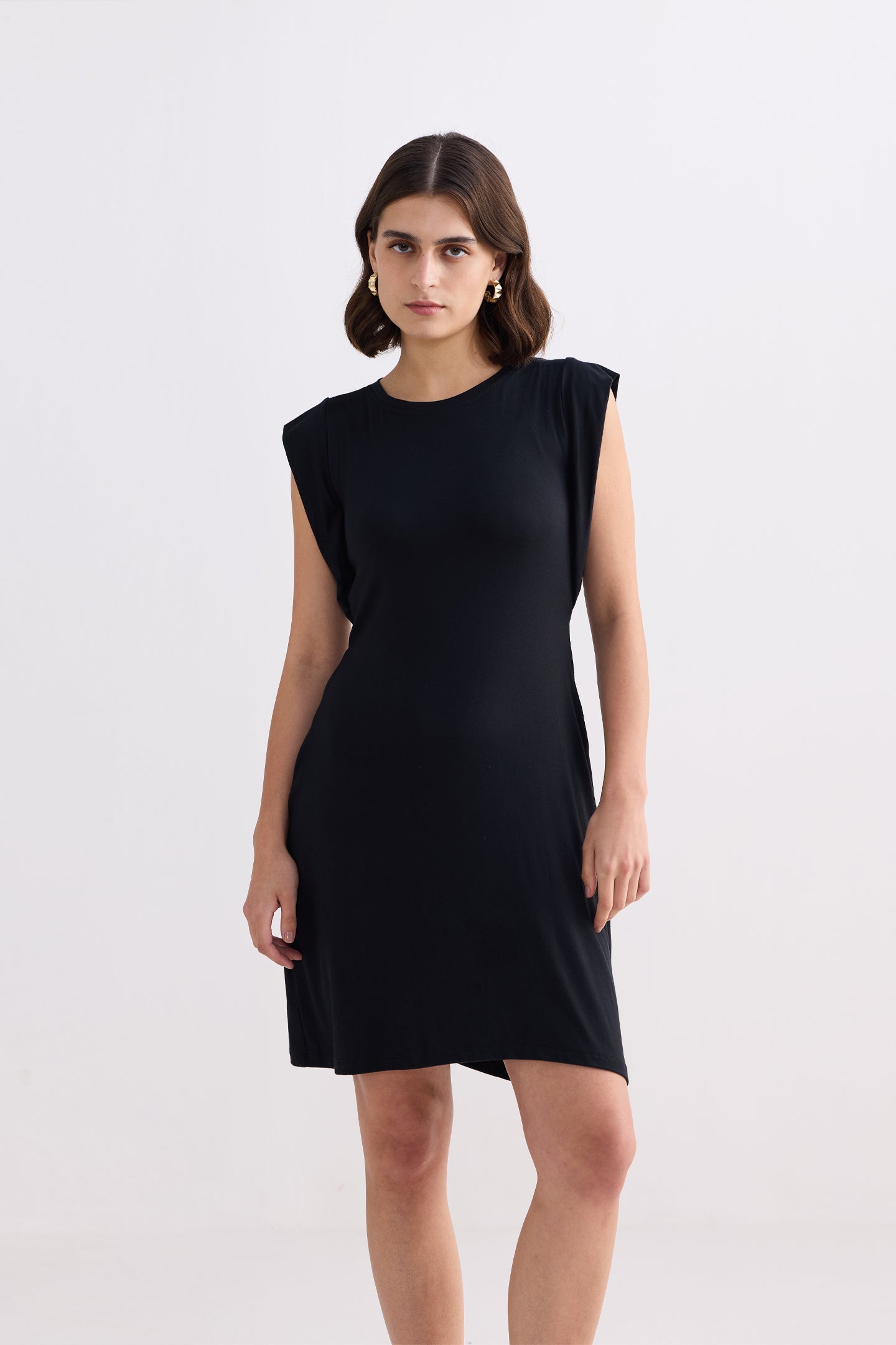 Muscle Tee Short Dress in Black | Color: Black | Size: 2XL Refurbished - Resistor (Note: This is a generic term for an electronic component, refurbished available on Cerqular