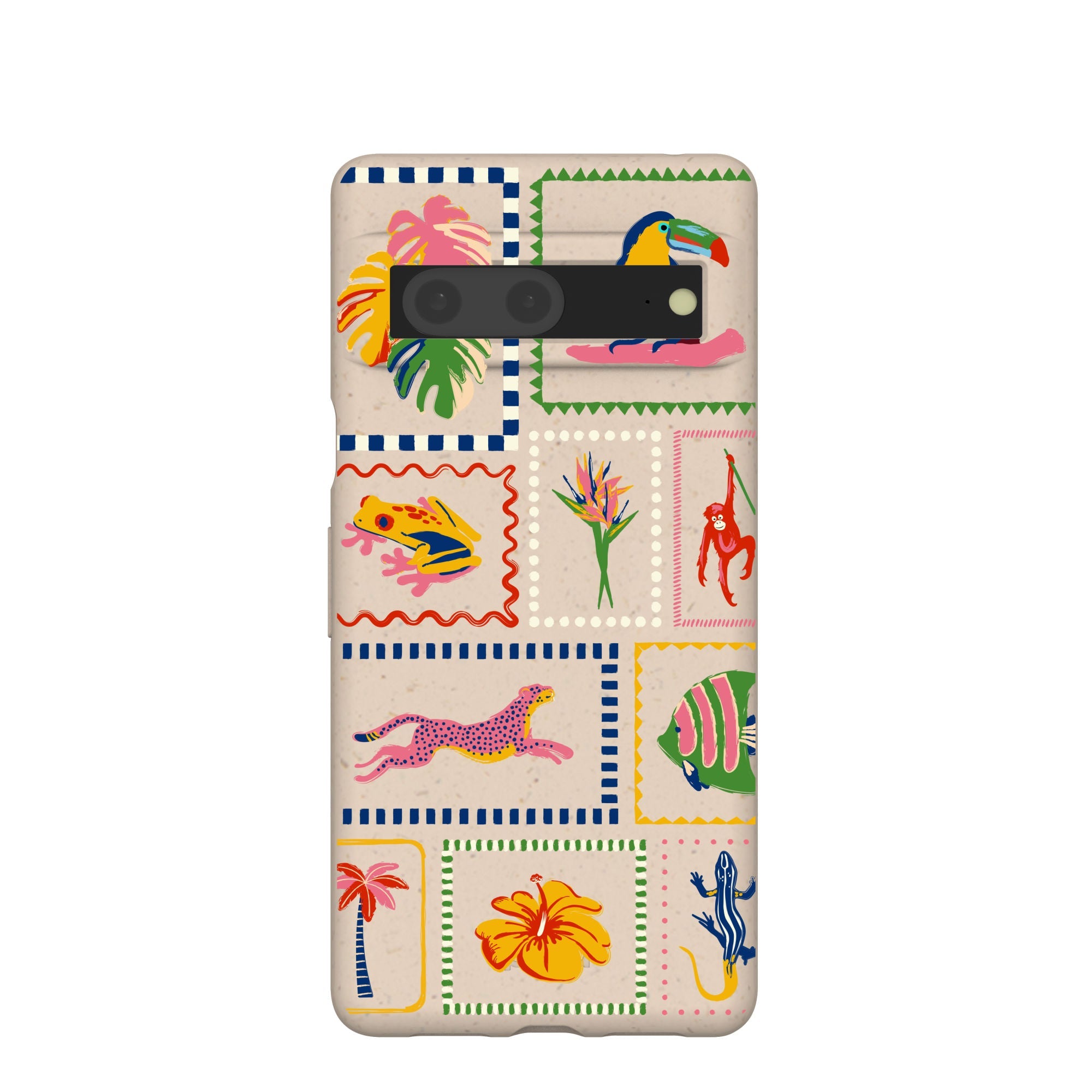 Seashell Tropical Paradise Google Pixel 7 Case Refurbished - Pela Case refurbished available on Cerqular