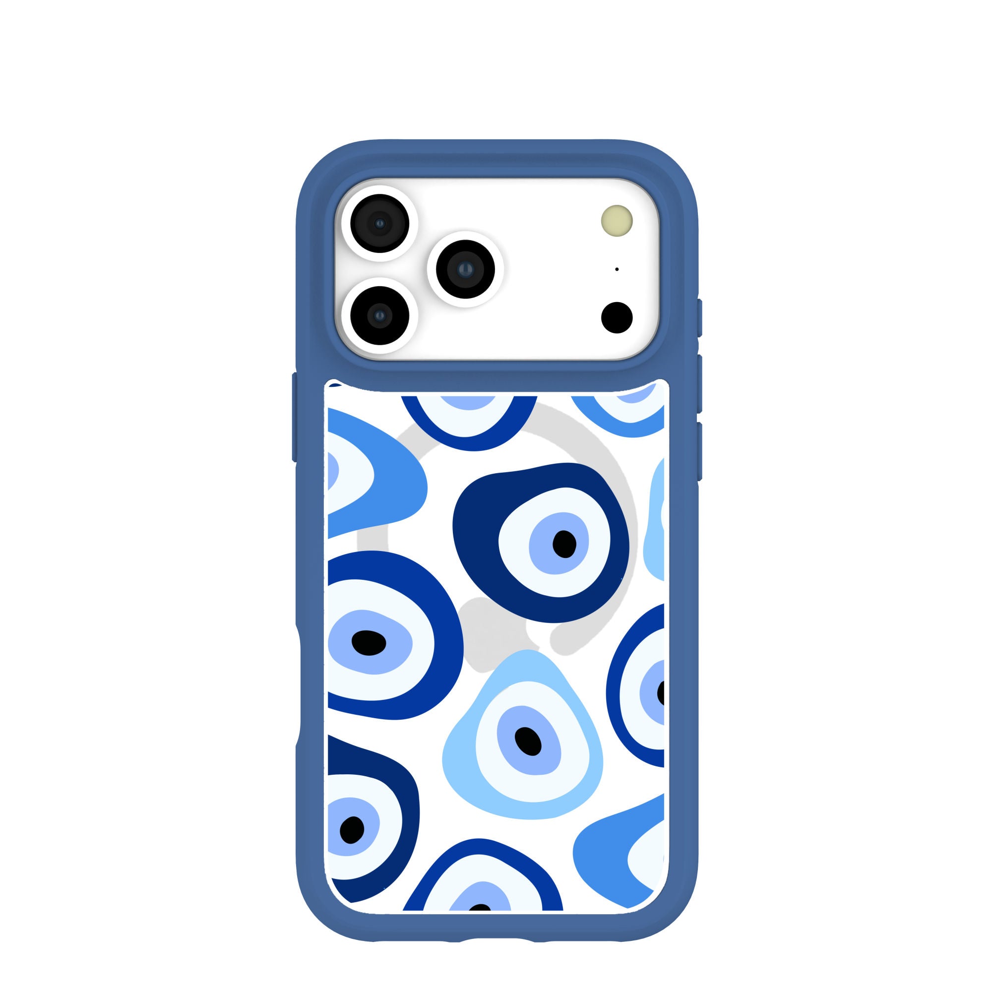 Clear Evil Eye iPhone 17 Pro Max Case With True Blue Ridge (MagSafe included) Refurbished - Pela Case refurbished available on Cerqular