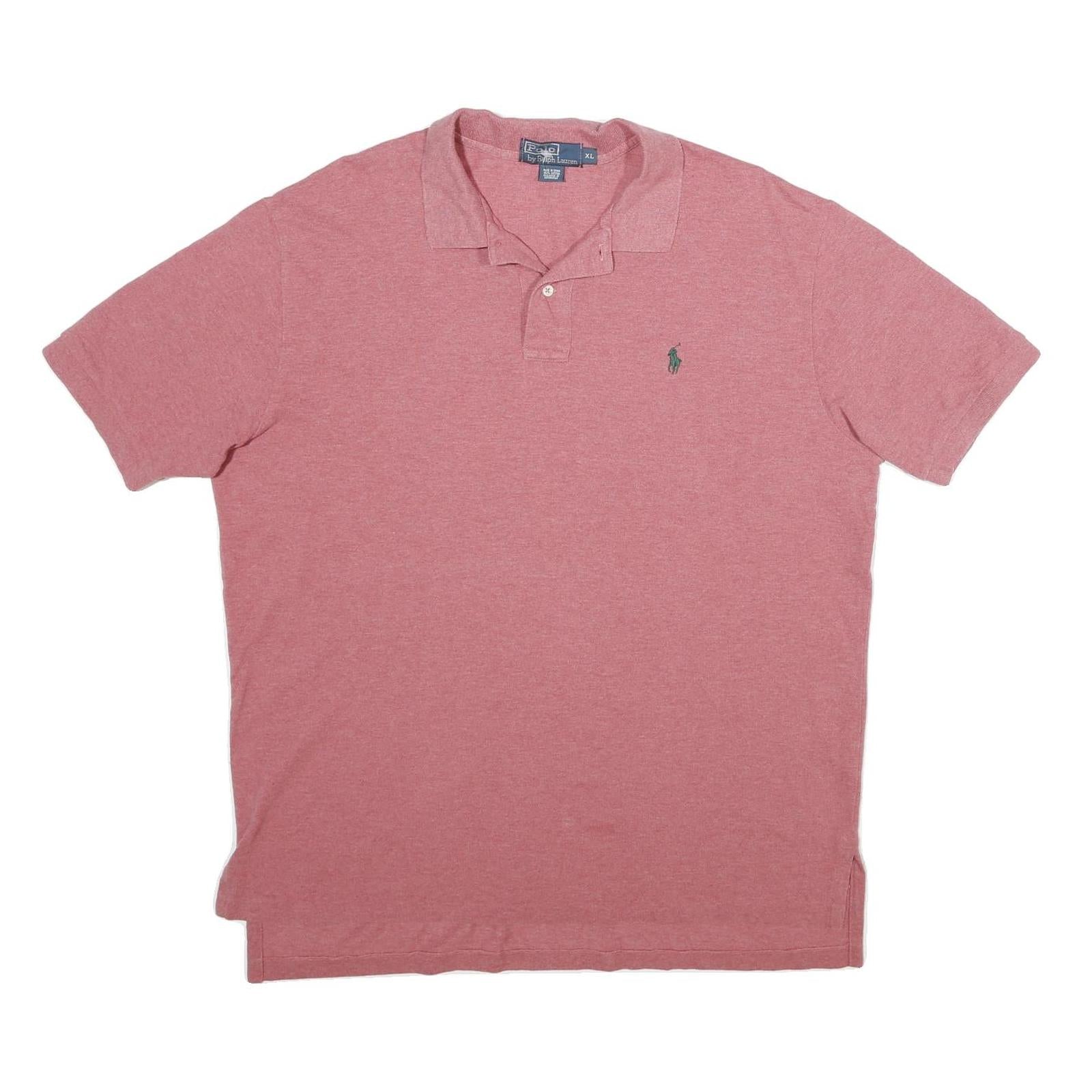 POLO RALPH LAUREN Mens Red Short Sleeve Plain XL Cotton Polo Shirt Classic Refurbished - N/A refurbished available on Cerqular