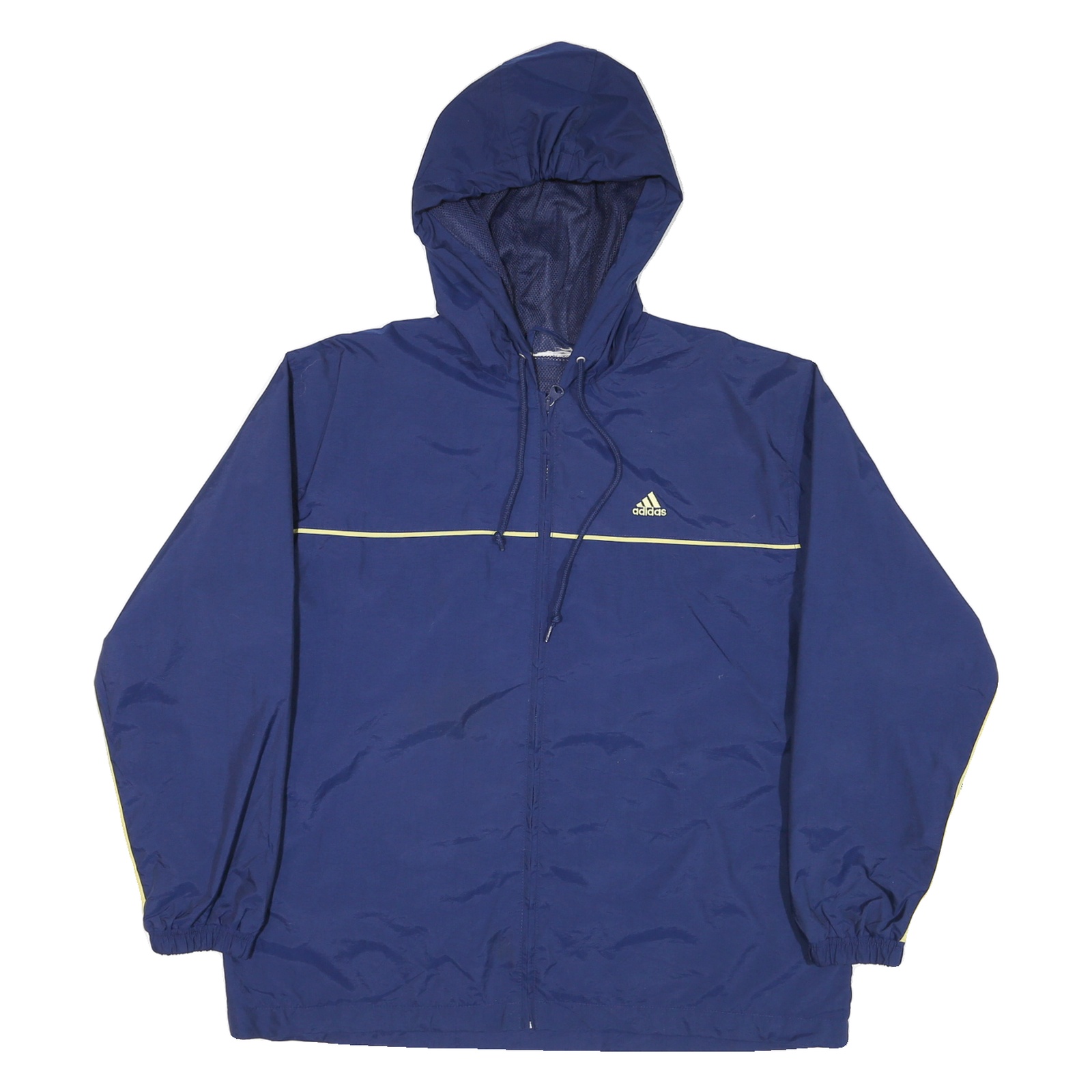 ADIDAS Mens Blue Jacket L Polyester Blend Zip Hooded Track Casual Sportswear Refurbished - N/A refurbished available on Cerqular