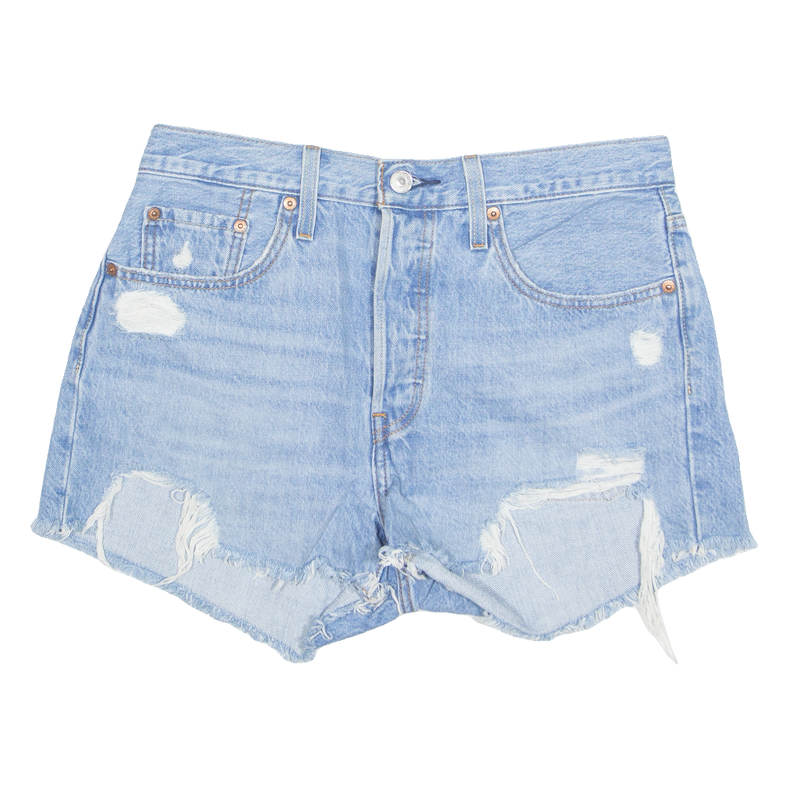 LEVI'S Cut Off Distressed 501 Womens Denim Shorts Blue M W30 Refurbished - N/A refurbished available on Cerqular