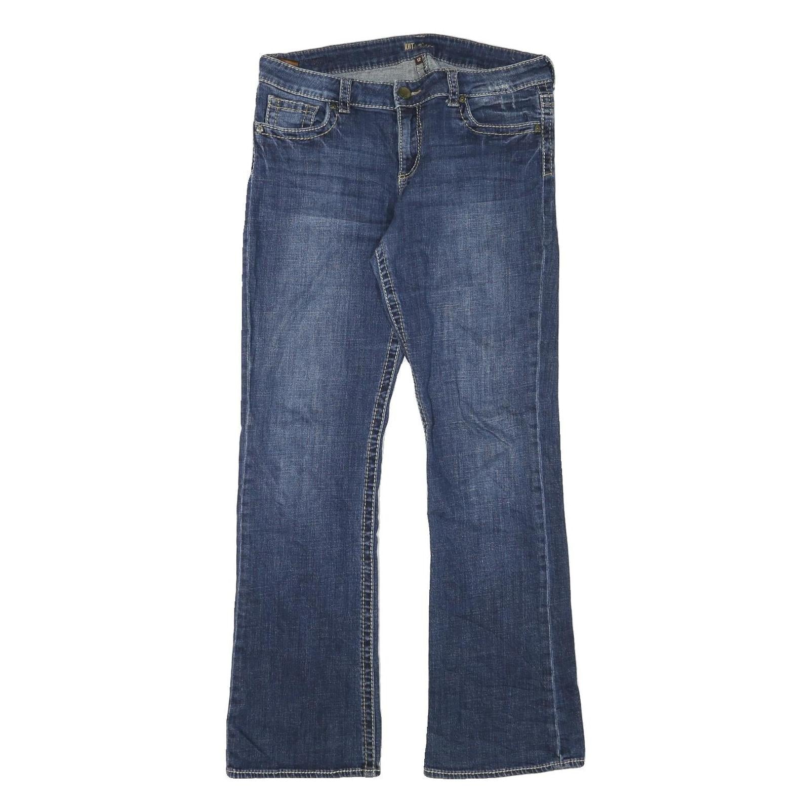 HOT Womens Jeans Blue Regular Straight Denim Raw W33 L31 Stylish Casual Refurbished - N/A refurbished available on Cerqular