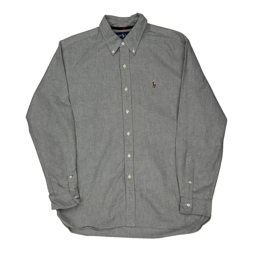 Ralph Lauren Shirt - Large Grey Cotton Refurbished - Thrifted (note: this is a term often used to describe second- refurbished available on Cerqular