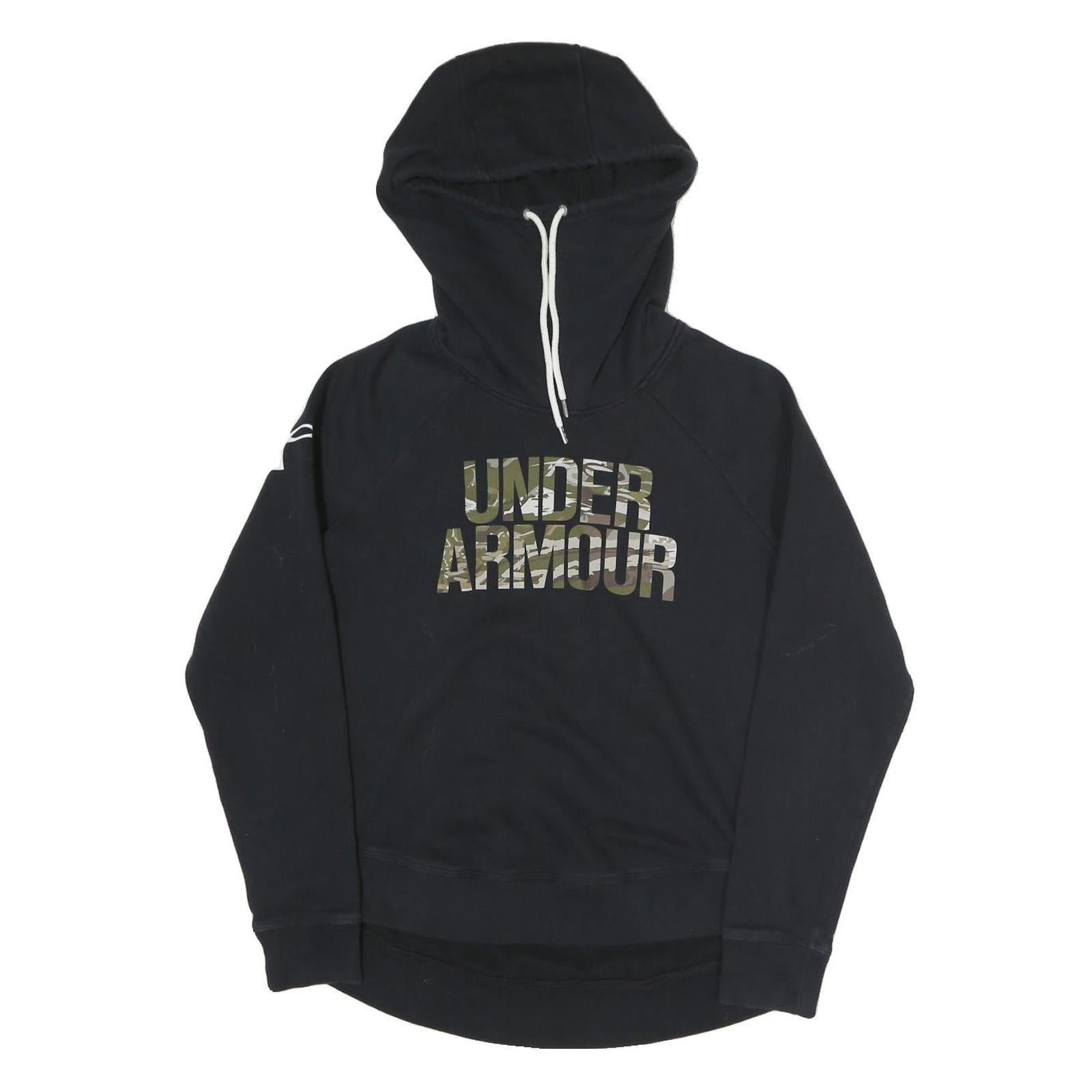 UNDER ARMOUR Womens Black Hoodie M Cotton Blend Pullover Casual Sportswear Refurbished - N/A refurbished available on Cerqular
