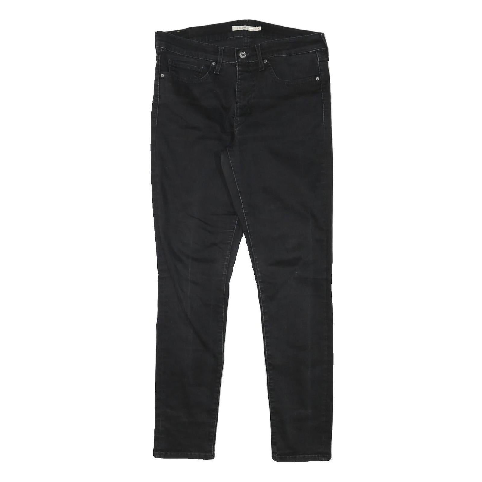 LEVI'S Womens Black Slim Skinny Denim Cotton Blend Jeans W30 L29 Stylish Zip Refurbished - N/A refurbished available on Cerqular